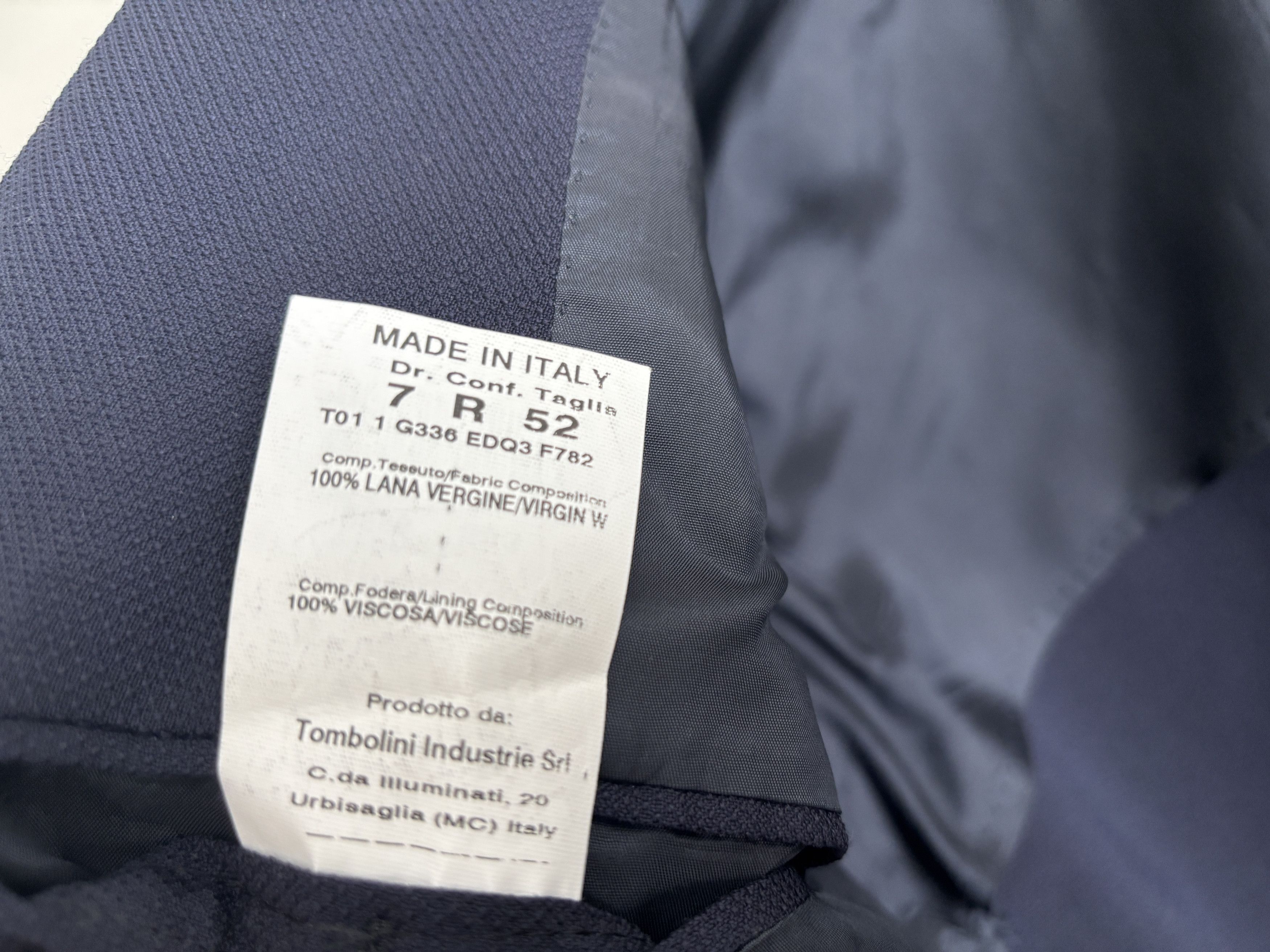 Tombolini $1900 Navy Blue Wool Hopsack Sport Coat/ Blazer - 42 Size 42R - 10 Thumbnail