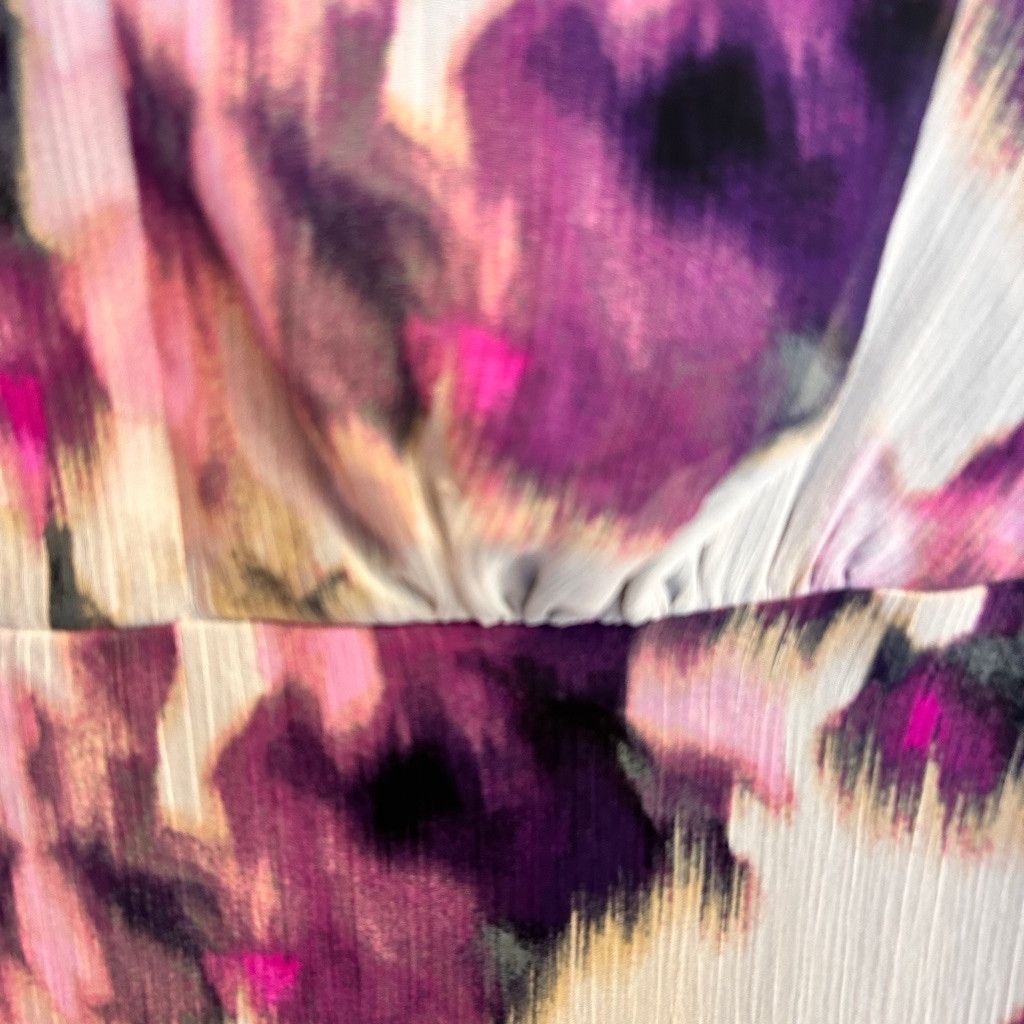 DKNY Women's DKNY Dress Size 4 White Purple Floral Print Size S / US 4 / IT 40 - 8 Thumbnail