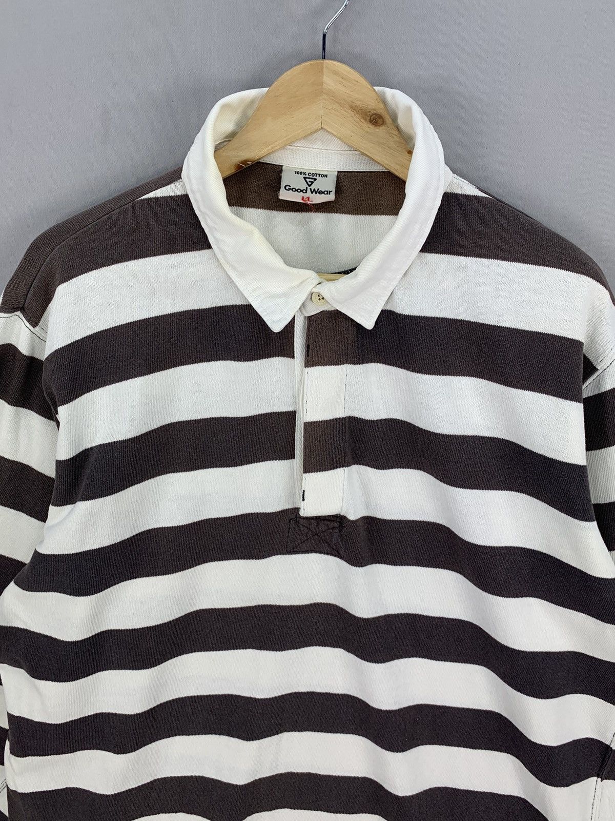 NFL Vintage 90s Stripe Long Sleeve Rugby Polo Shirt Size US XXL / EU 58 / 5 - 3 Thumbnail
