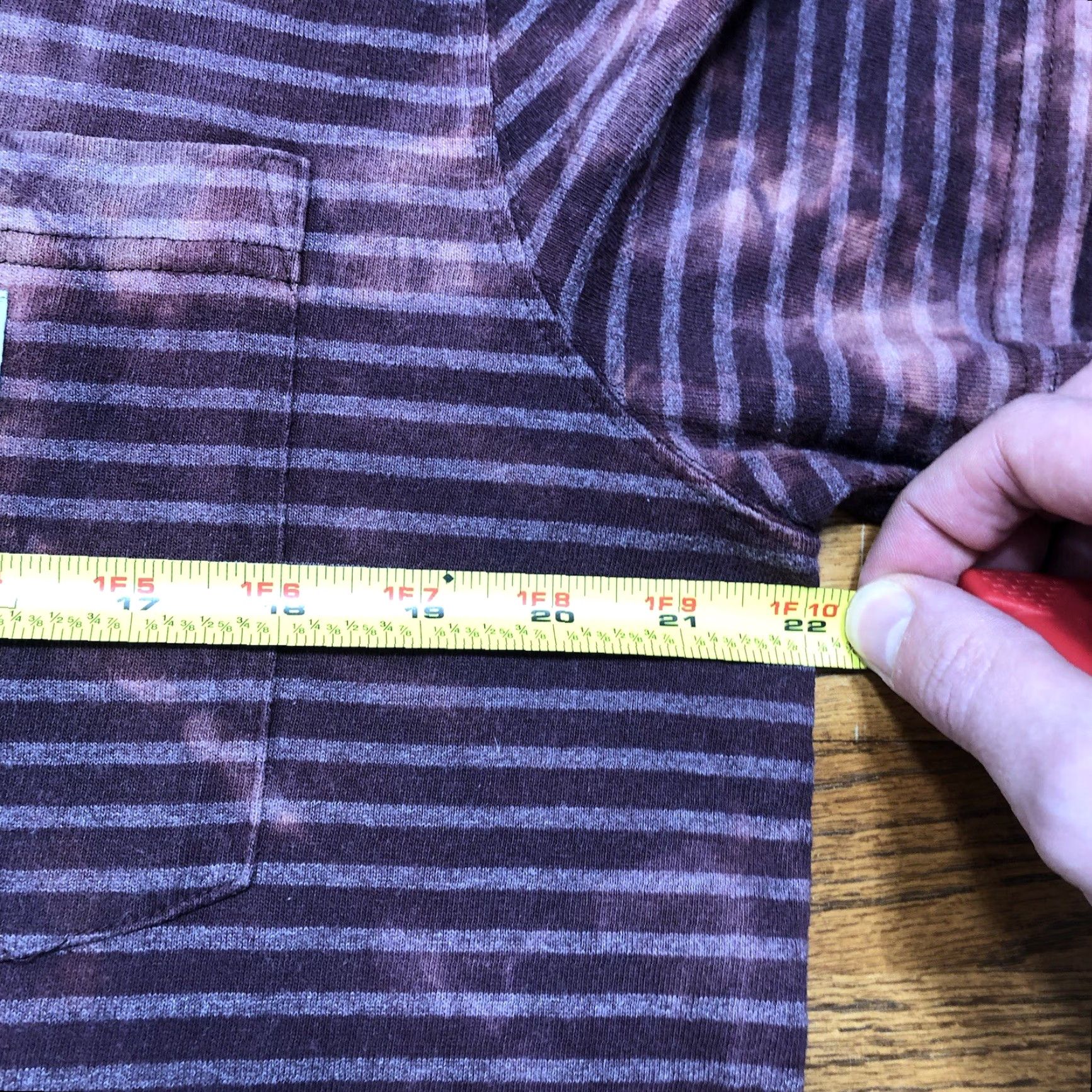 Carhartt Carhartt Shirt Women L Burgundy Tie Dye Acid Wash Striped Crew Neck Short Sleeve Multicolor T-Shirt 80s Marine Outdoor Basic Regular Size L / US 10 / IT 46 - 7 Thumbnail