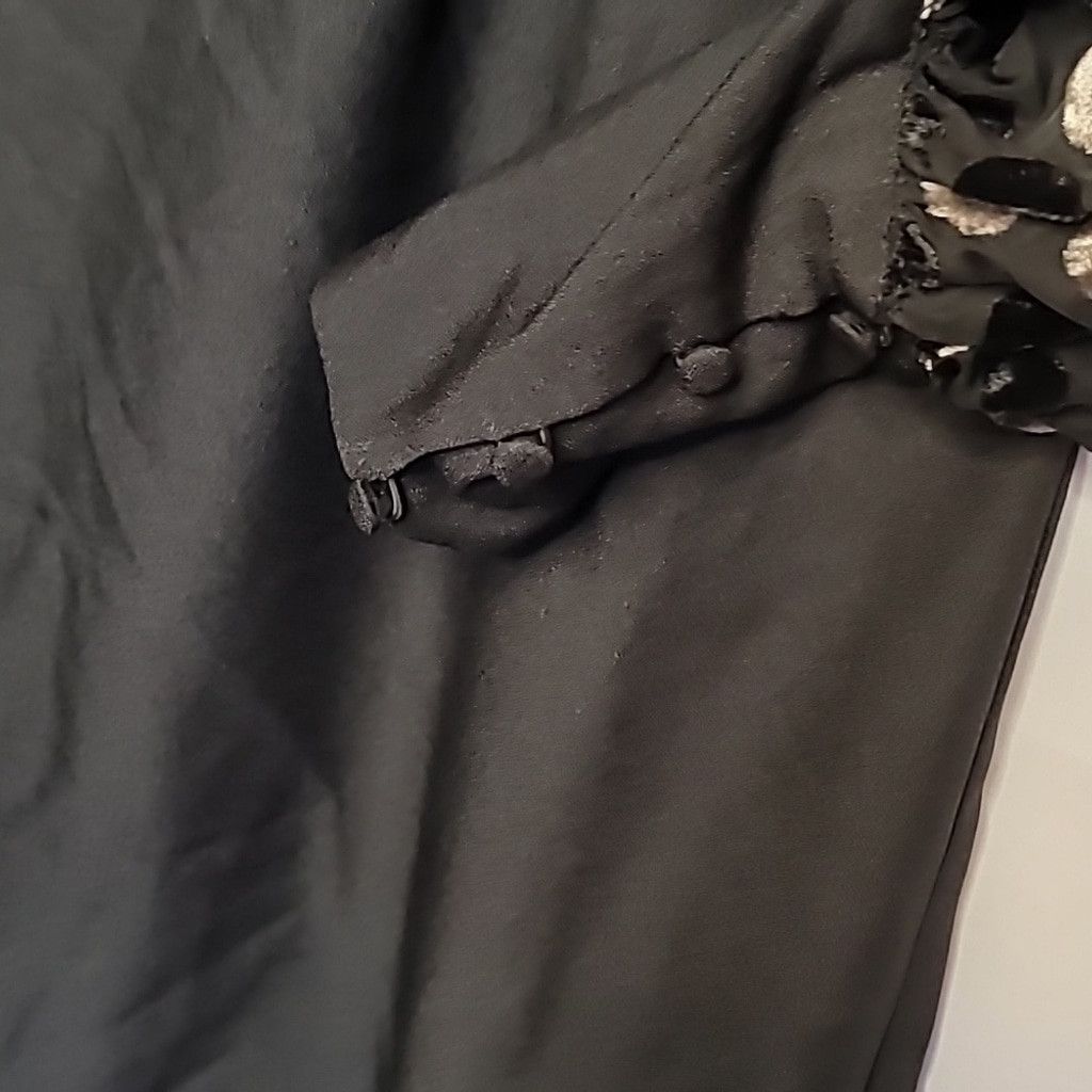 Hutch Hutch Black Flocked With Fab sheer long sleeve dress sz 6 Size M / US 6-8 / IT 42-44 - 5 Thumbnail