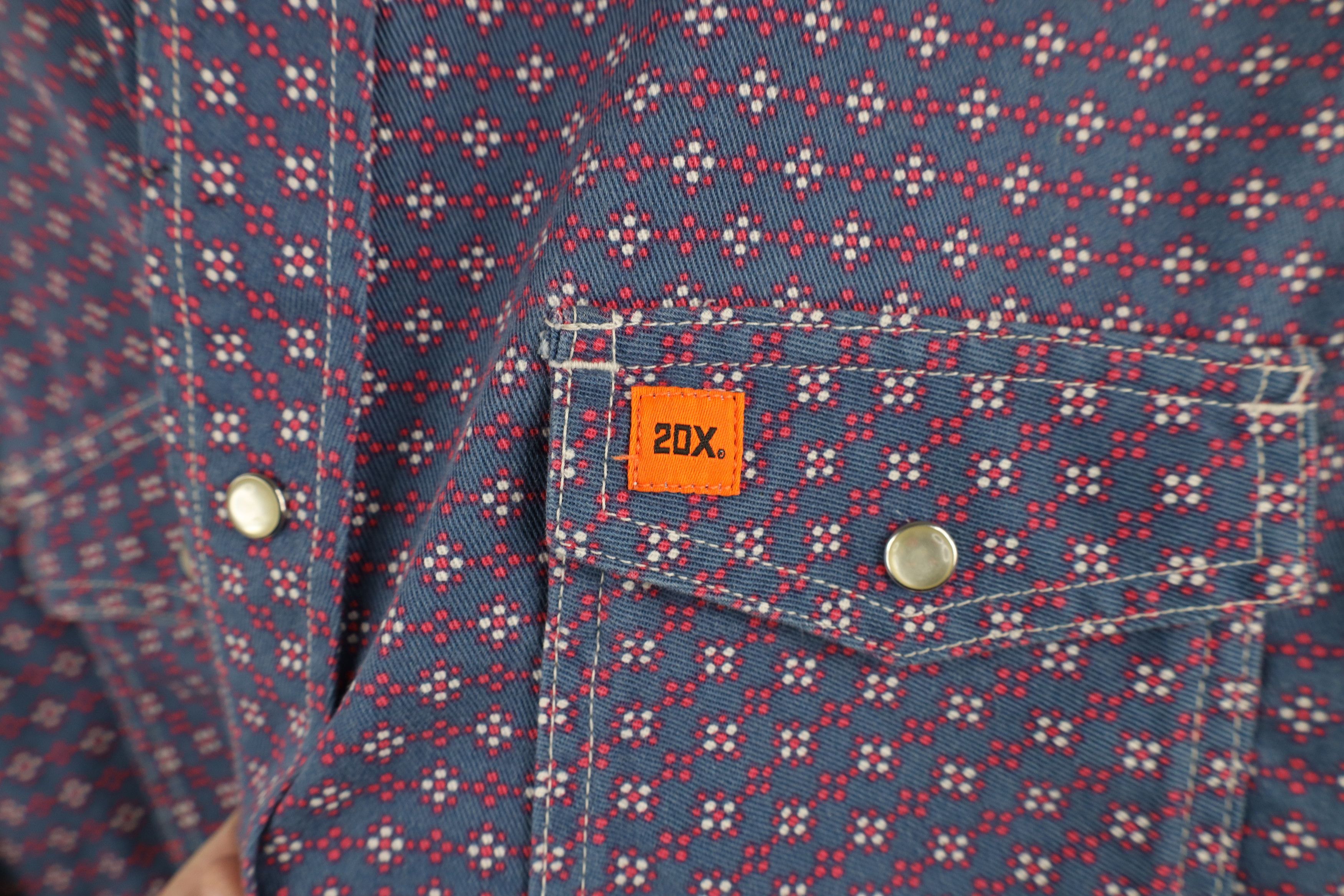 Vintage × Wrangler Wrangler FR 20X Fire Flame Resistant Snap Button Shirt Size US M / EU 48-50 / 2 - 9 Thumbnail