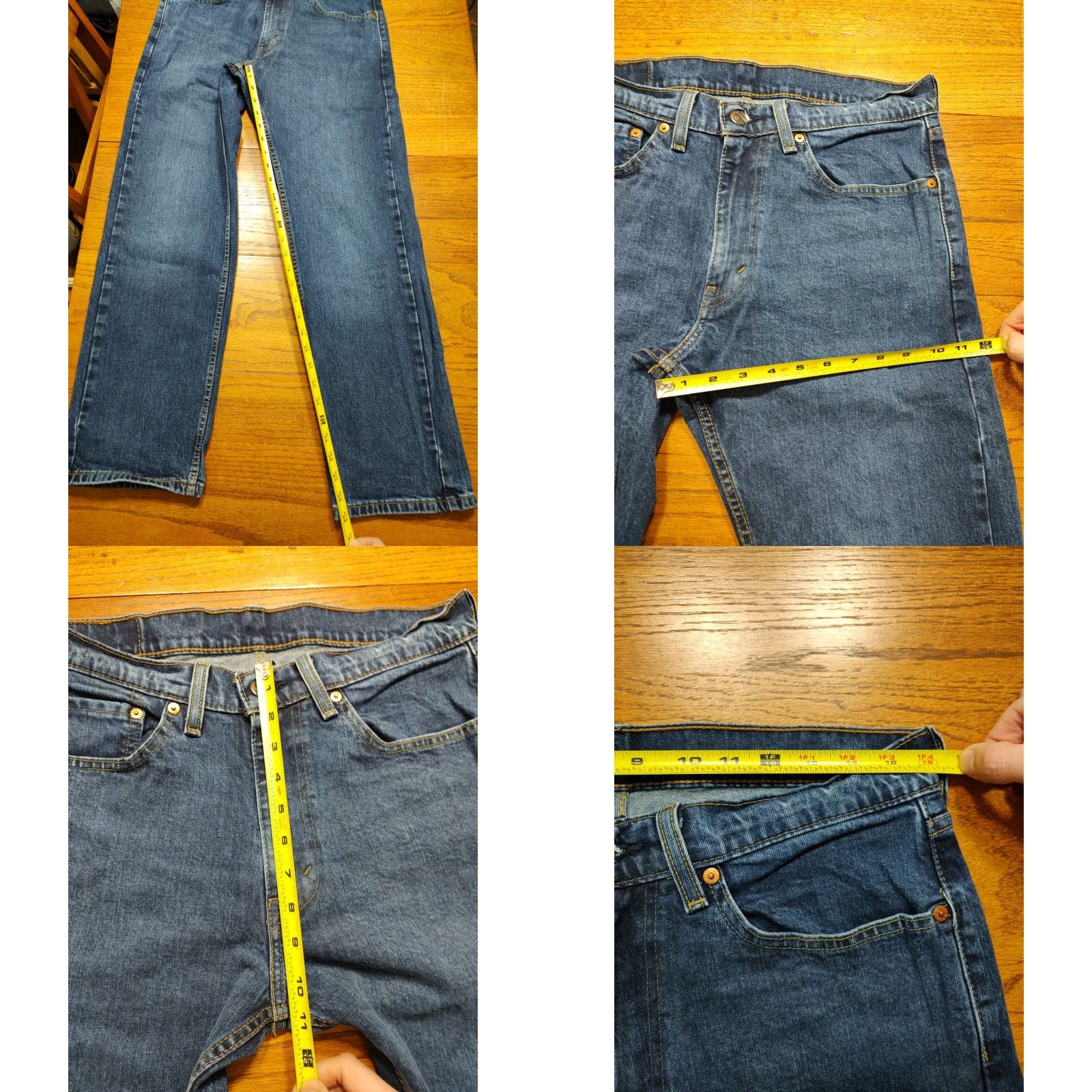 Levi's Levi's 505 Jeans Mens Regular Blue Straight Denim 32x30 5-Pocket Zip Belt Loops Size US 32 / EU 48 - 8 Thumbnail