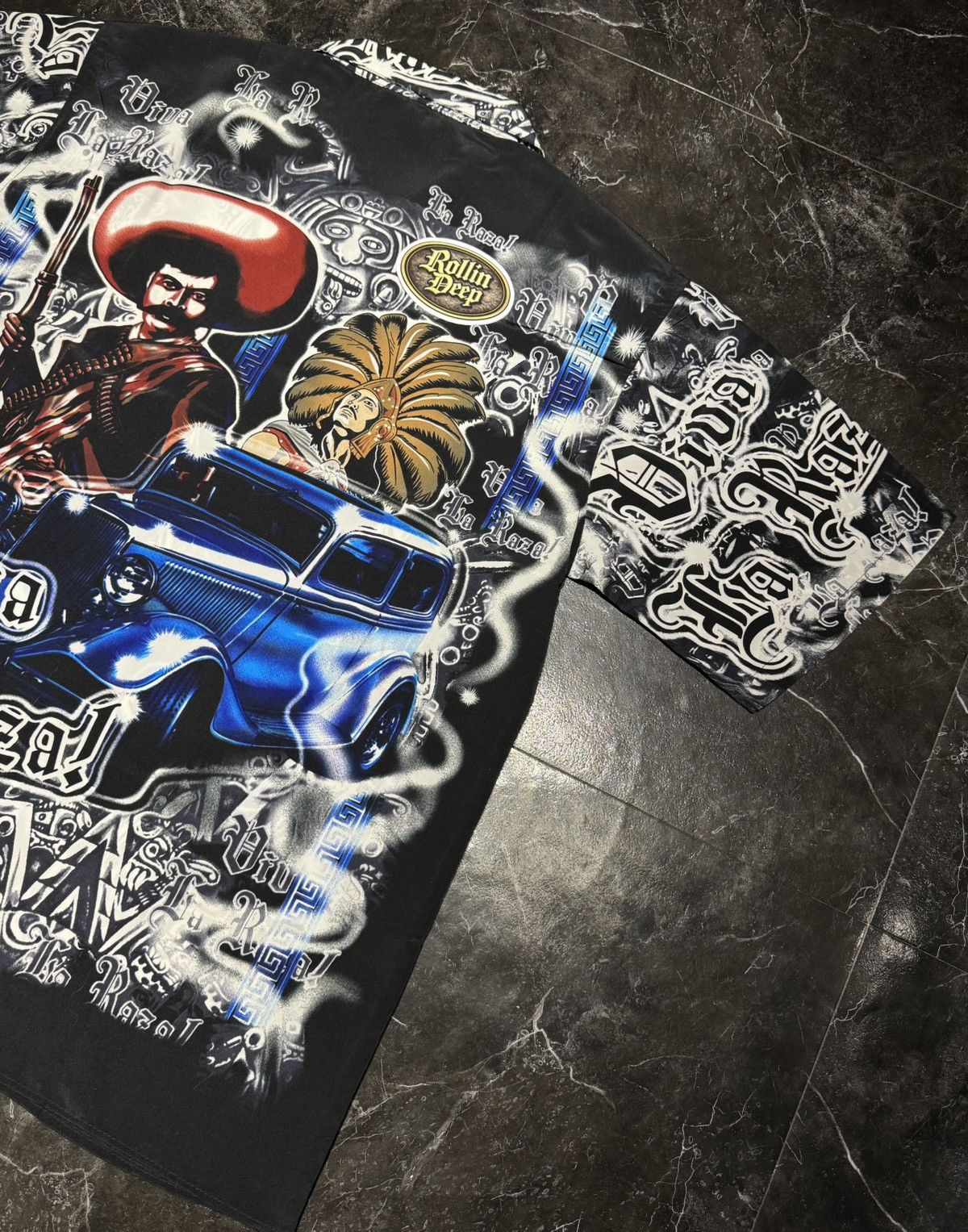 Other Rare Vintage Viva La Raza All Over Print Shirt Size US L / EU 52-54 / 3 - 9 Thumbnail