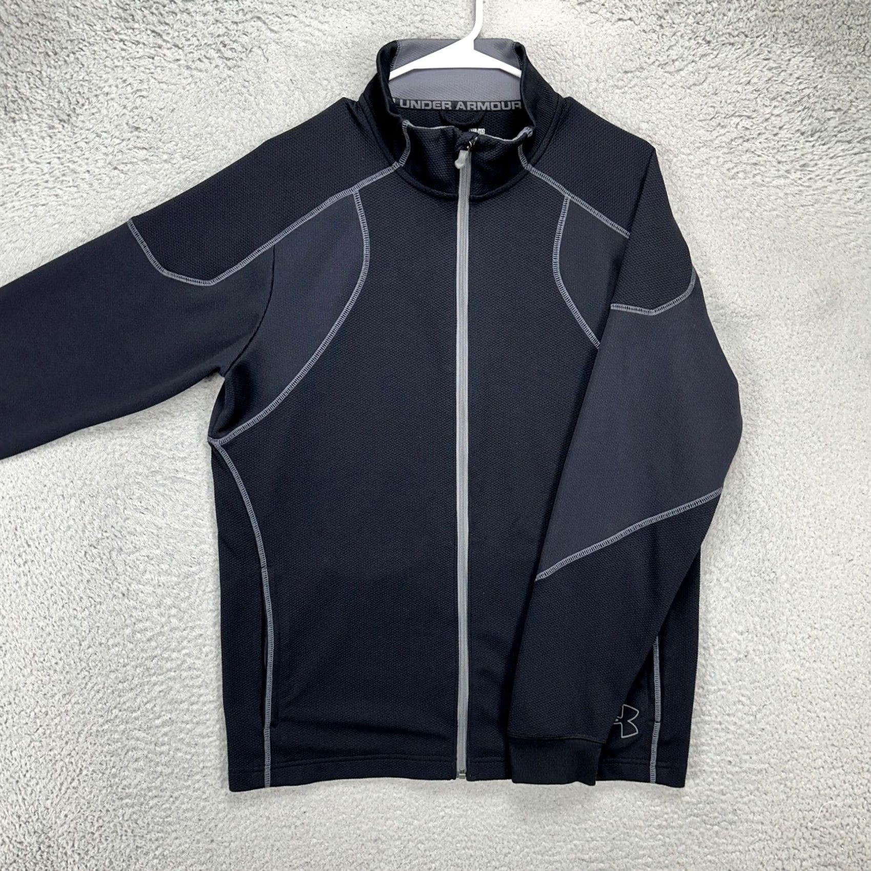 Under Armour Under Armour All Season Gear Full Zip Jacket Mens Medium Black Activewear Outdoor Casual Breathable Pockets Zip Size US M / EU 48-50 / 2 - 2 Thumbnail