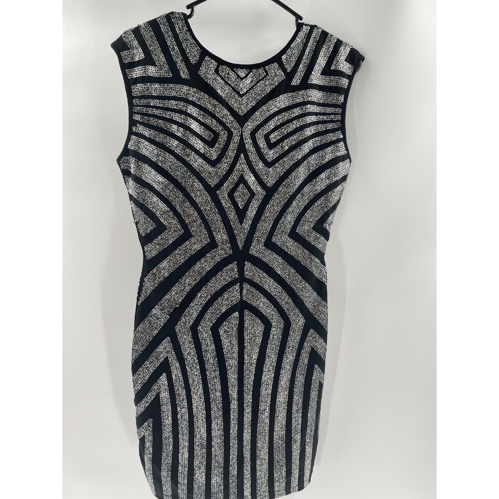 After Six Romeo and Juliet Couture Black Sequin Stretch Dress M Size M / US 6-8 / IT 42-44 - 7 Thumbnail