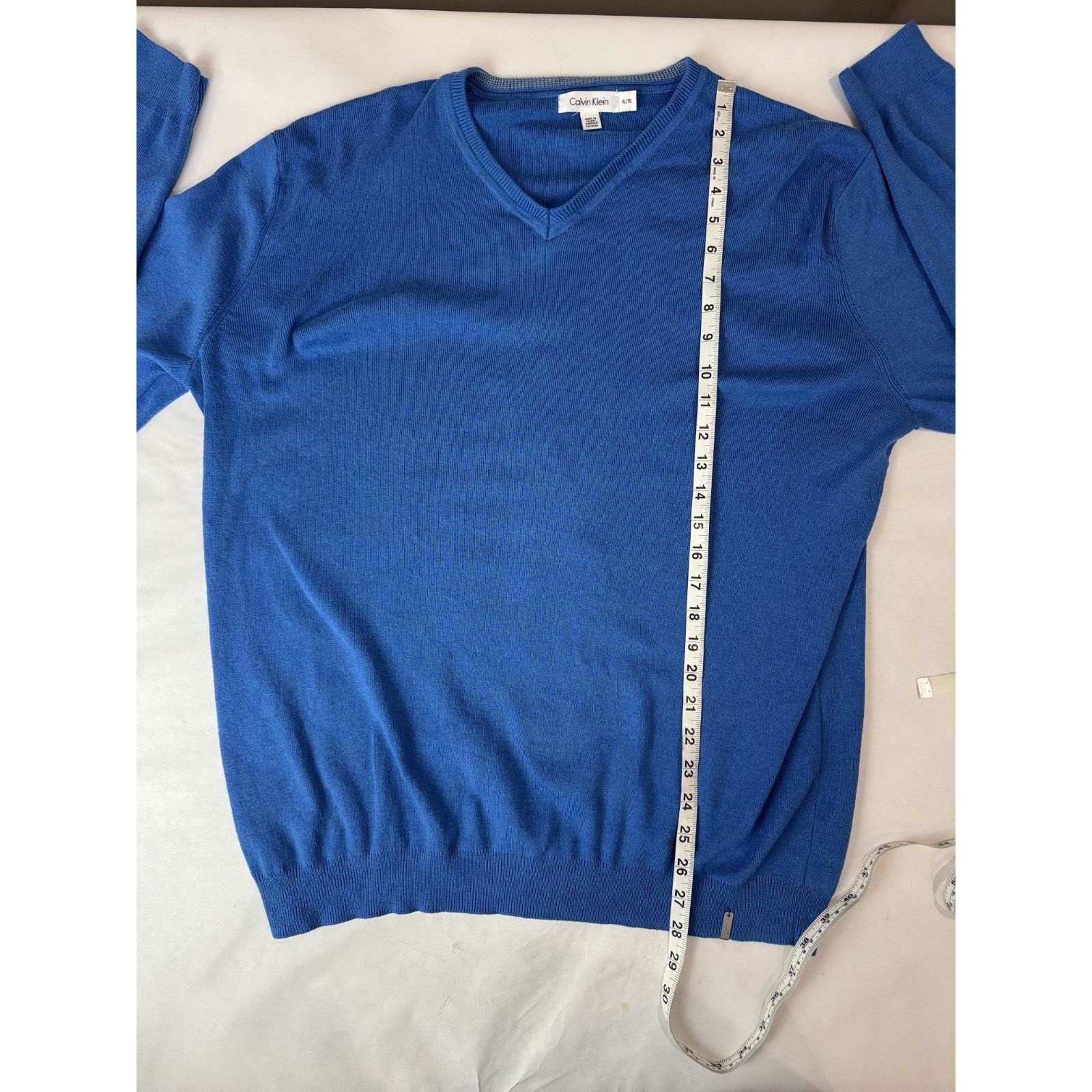 Calvin Klein Calvin Klein Sweater Blue Preppy Cotton Modal XL Size US XL / EU 56 / 4 - 4 Thumbnail