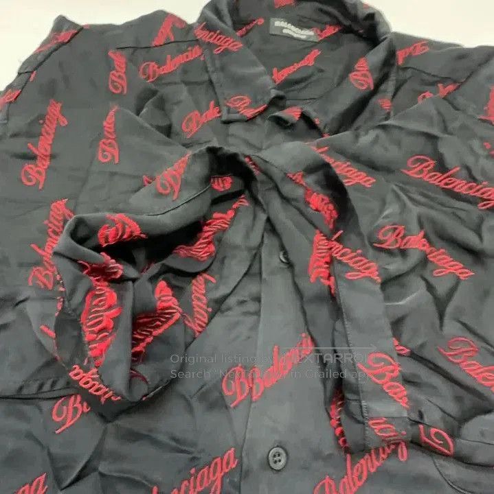 Balenciaga Balenciaga Logo Print Short Sleeve Shirt. Size US M / EU 48-50 / 2 - 4 Thumbnail
