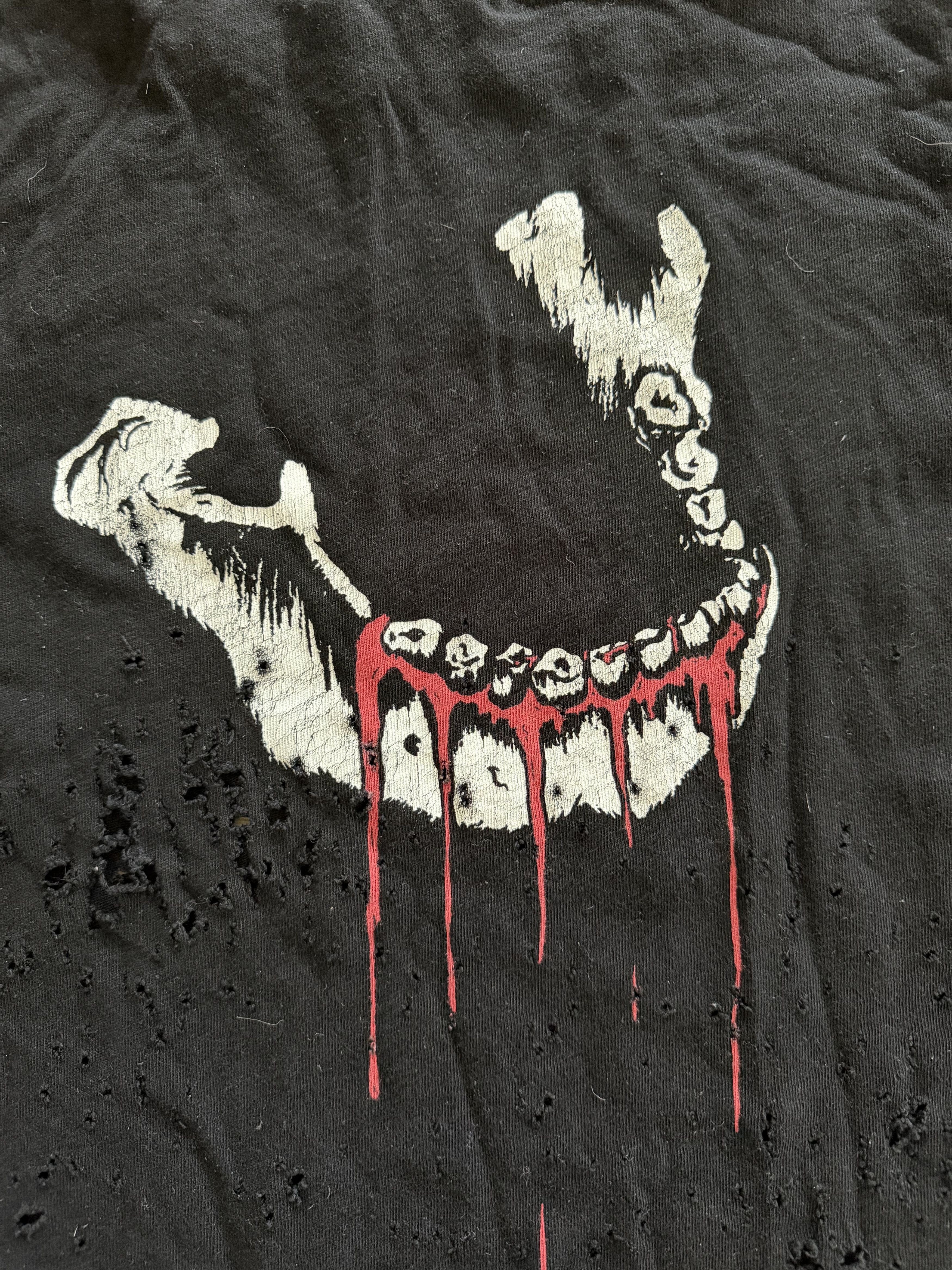Amiri Amiri Jaw Print Distressed T Shirt Size US L / EU 52-54 / 3 - 6 Thumbnail