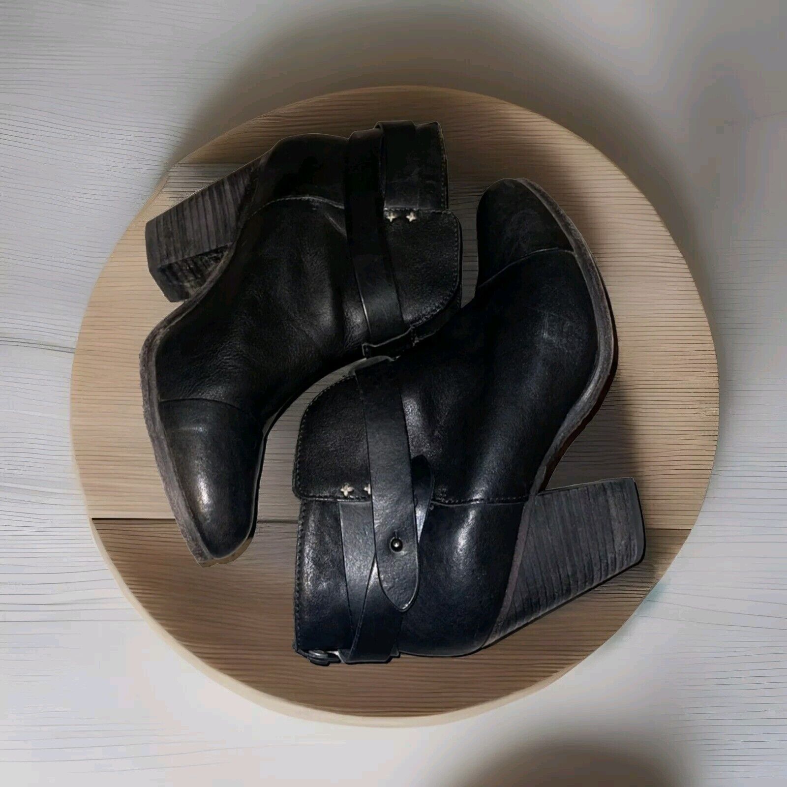 Rag & Bone Rag & Bone Size Harrow Ankle Booties Black Strap,Block Heel Size US 8.5 / IT 38.5 - 6 Thumbnail