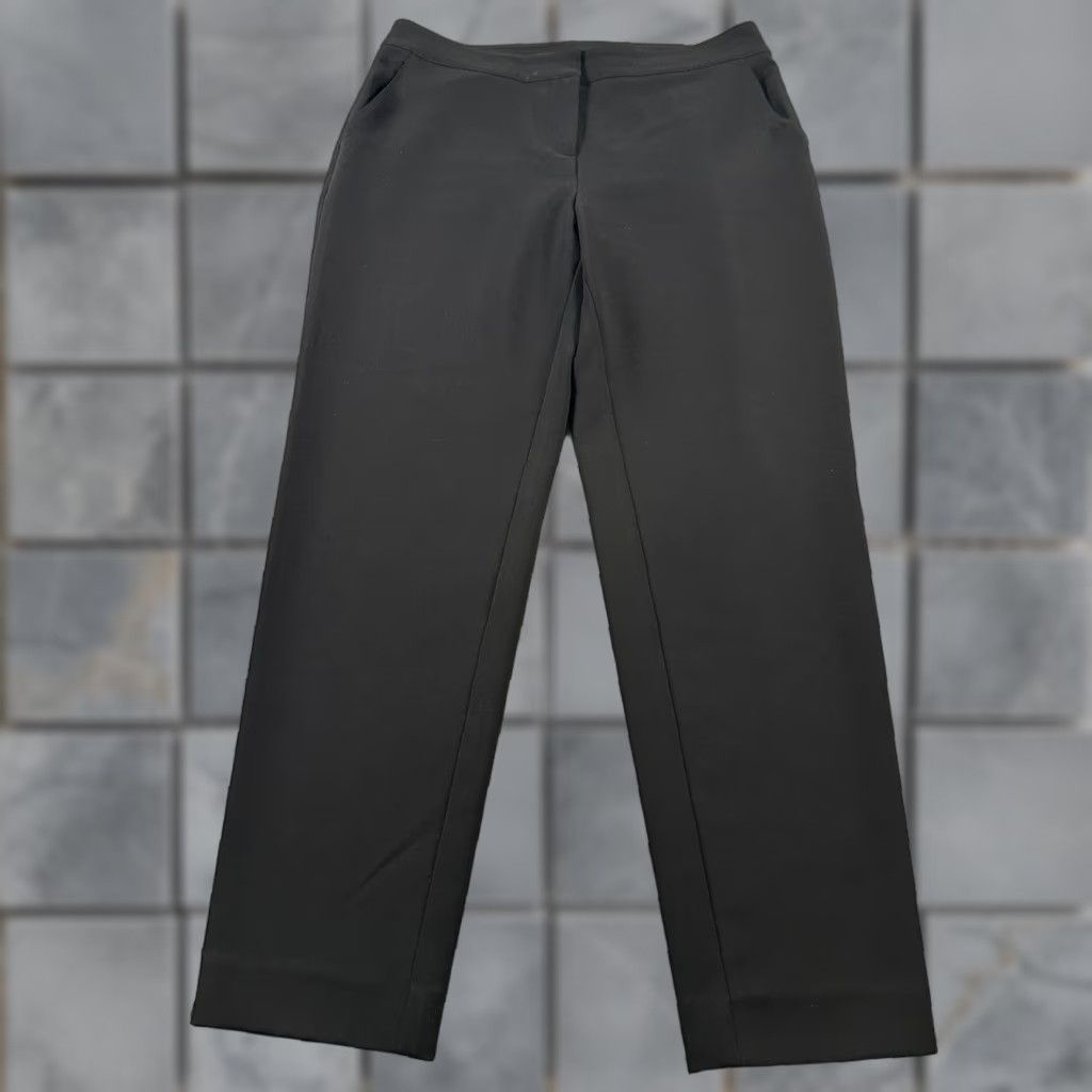 St. John St John Caviar Pants Womens 4 Black Straight Leg Ponte Pull On Stretch Work Size 27" / US 4 / IT 40 - 1 Thumbnail
