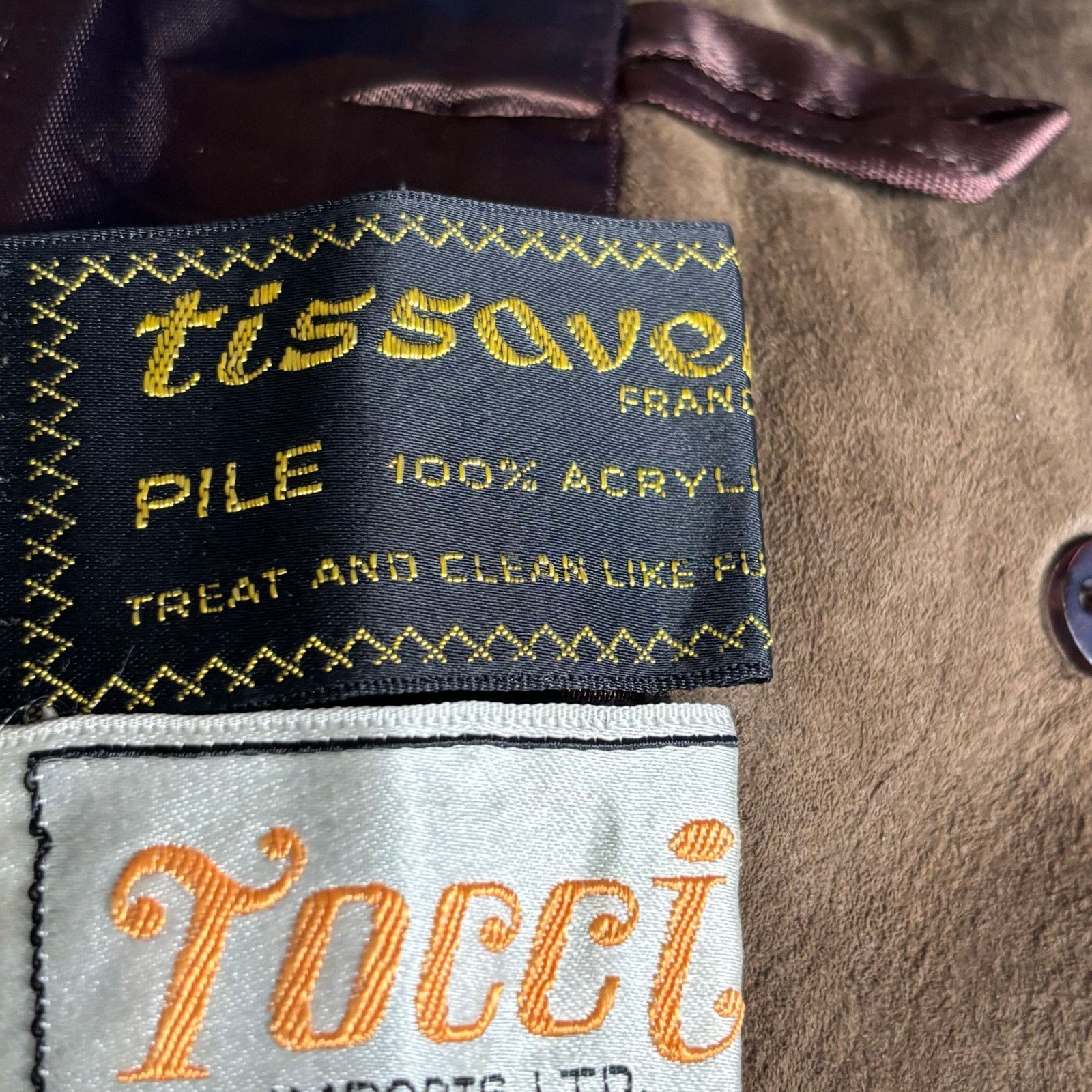 Vintage Vintage 70s Tocci England Brown Faux Fur Suede Belted Coat Size M / US 6-8 / IT 42-44 - 15 Thumbnail