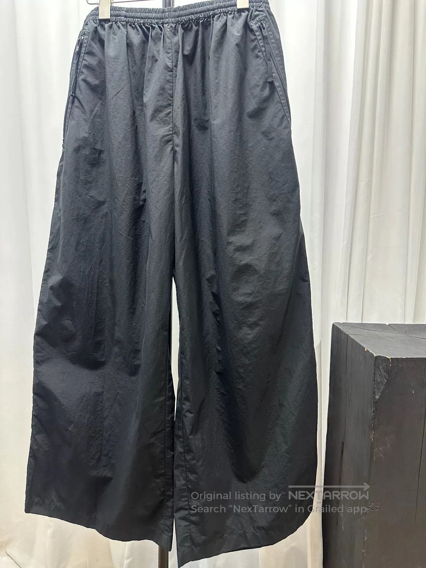 Acne Studios Acne Studios Black Wide-Leg Athletic Pants. Size US 44 / EU 60 - 5 Thumbnail