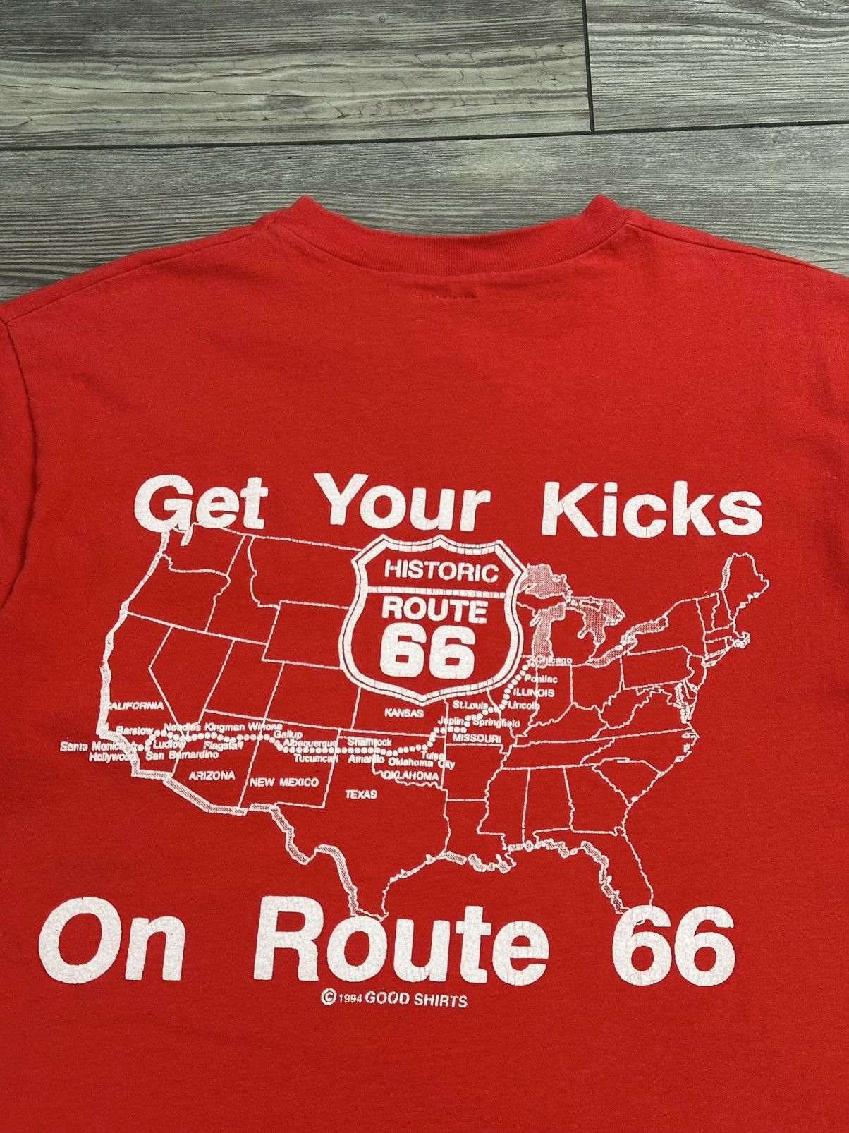 Vintage Vintage 90’s Route 66 T Shirt Size US M / EU 48-50 / 2 - 4 Thumbnail