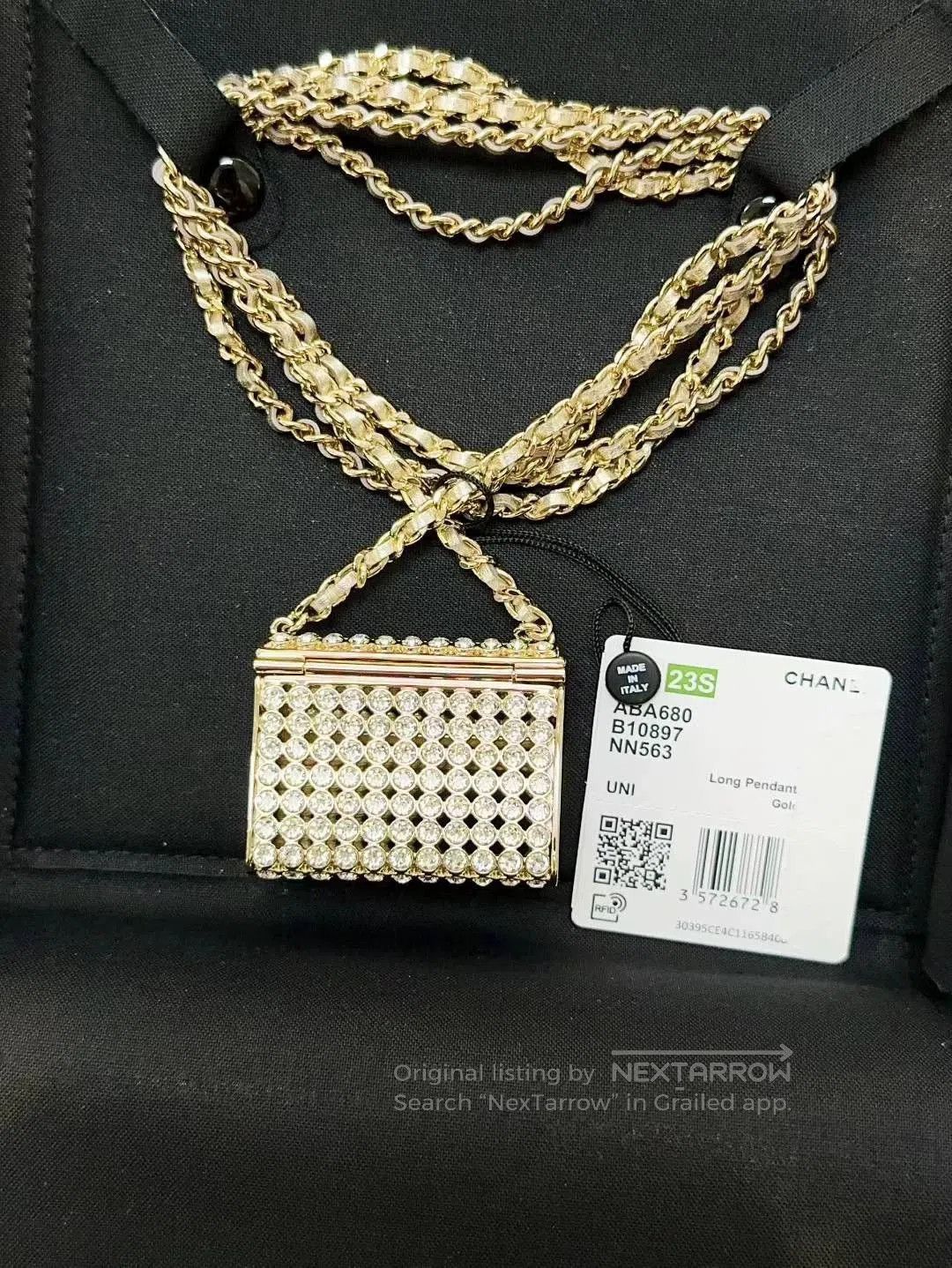 Chanel Chanel 23S Gold Diamond Bag Pendant Necklace. Size ONE SIZE - 7 Thumbnail