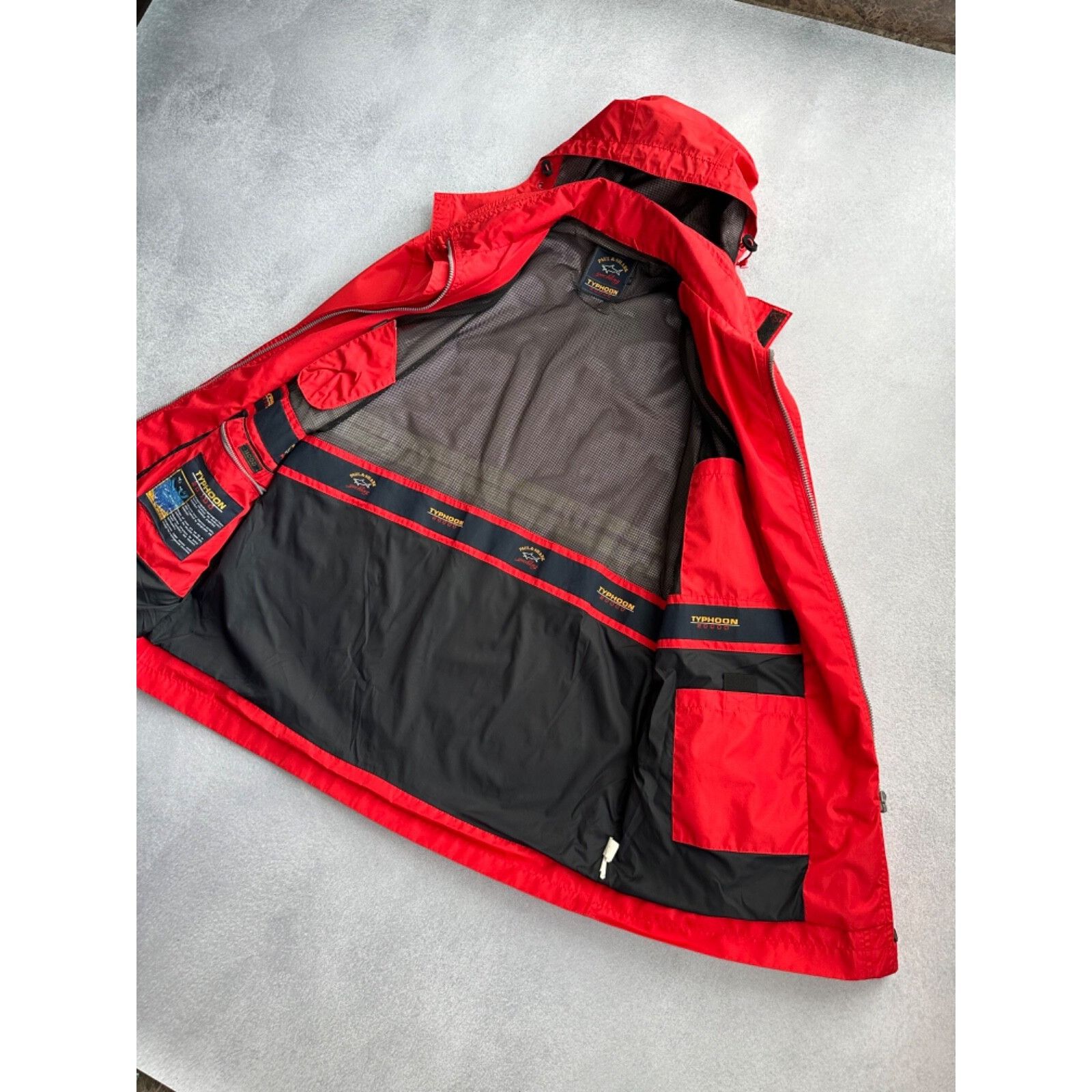 Paul & Shark Vintage Paul & Shark Typhoon 20000 Red Mens Windbreaker Jack Size US L / EU 52-54 / 3 - 9 Thumbnail