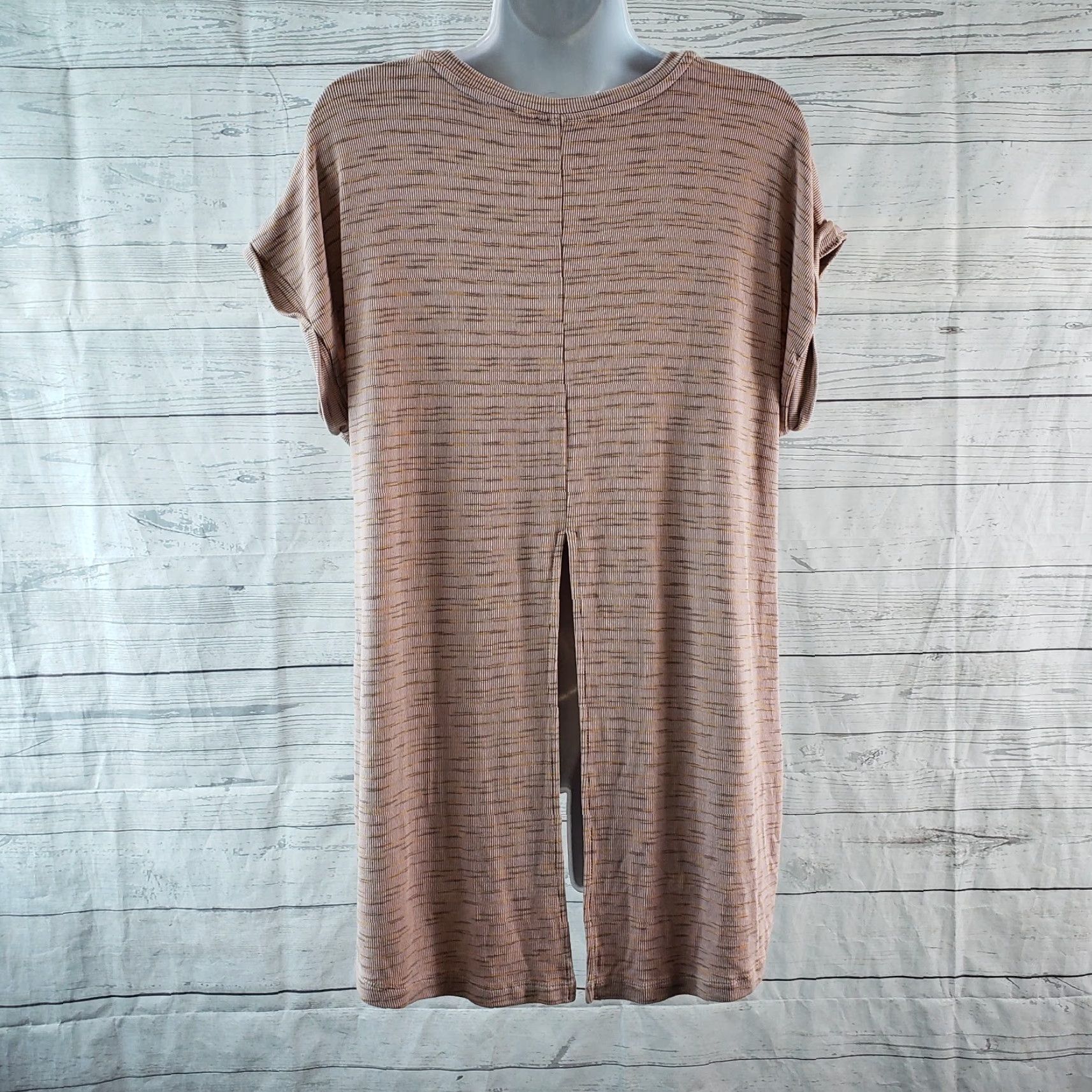 Vintage LOGO by Lori Goldstein Womens Blouse Shirt Sz M Pink Short Sleeve Ribbed Back Tunic Ladies Mens Womens Size M / US 6-8 / IT 42-44 - 4 Thumbnail