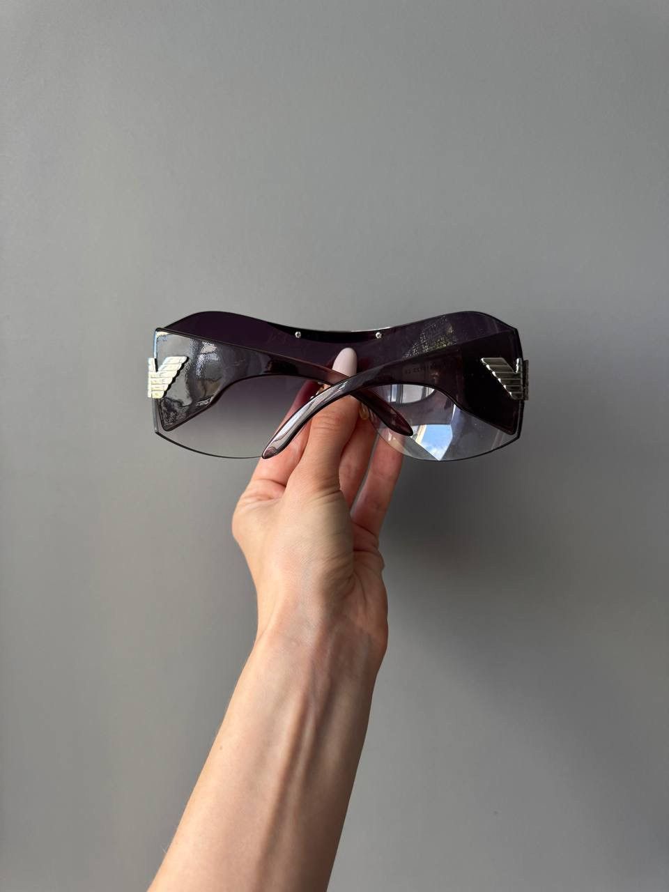 Giorgio Armani Armani Rare Y2K Mask Sunglasses Size ONE SIZE - 1 Thumbnail