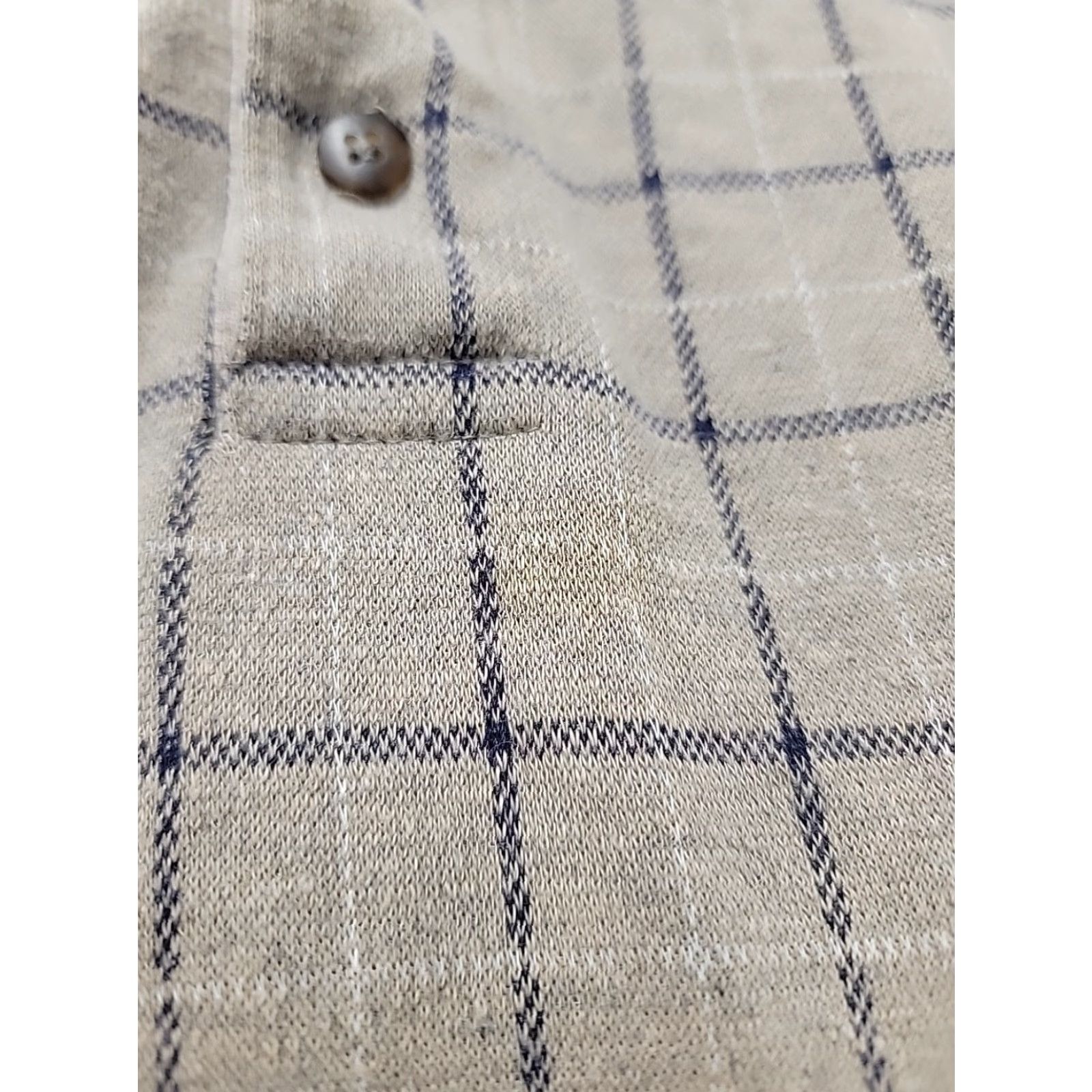 Vintage VINTAGE L.L. Bean Shirt Mens Large Taupe Henley Pullover Check Preppy 90s Mens Size US L / EU 52-54 / 3 - 3 Thumbnail