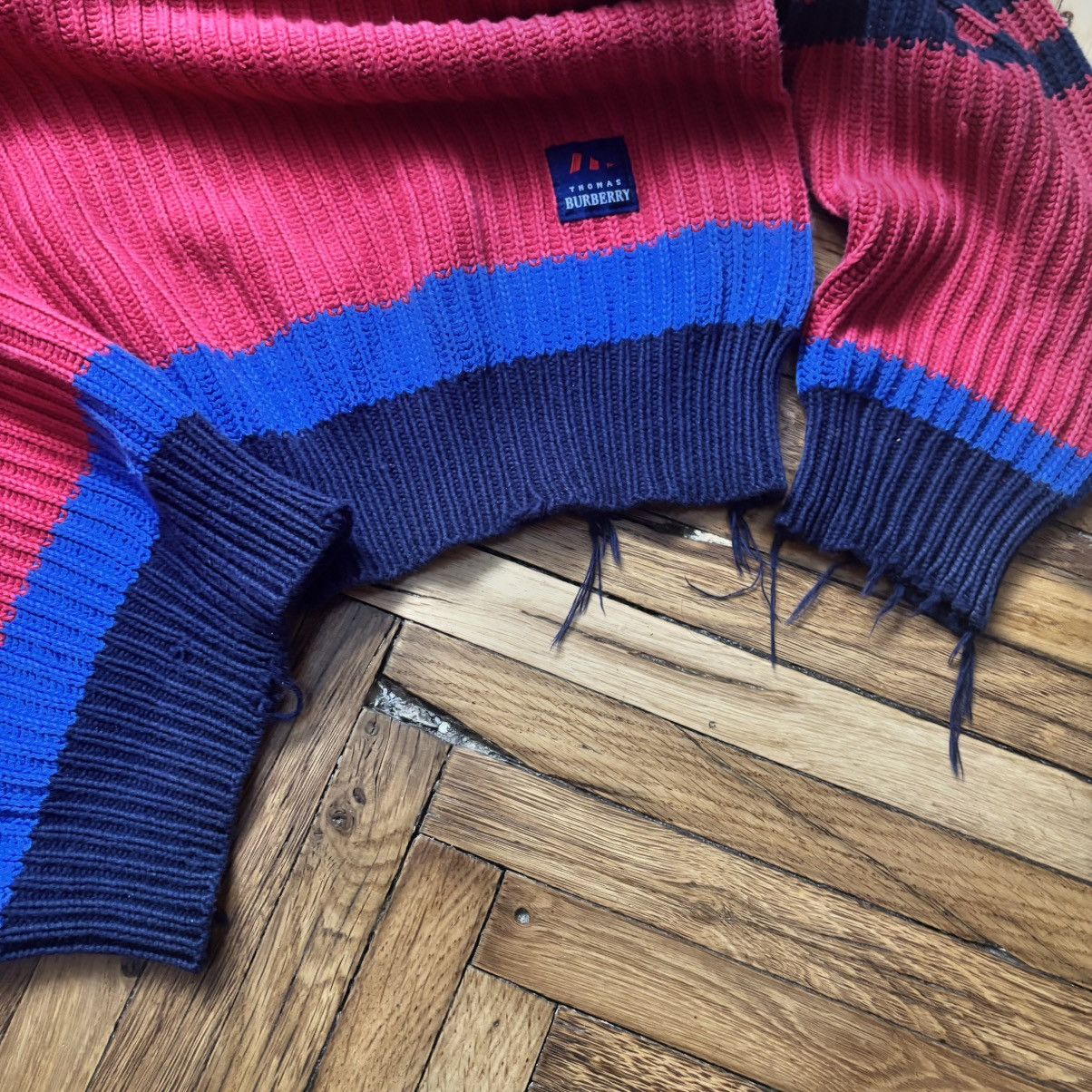 Burberry × Hysteric Glamour × Vintage Vintage 90’s Distressed Thomas Burberry sweater knit Size US L / EU 52-54 / 3 - 4 Thumbnail