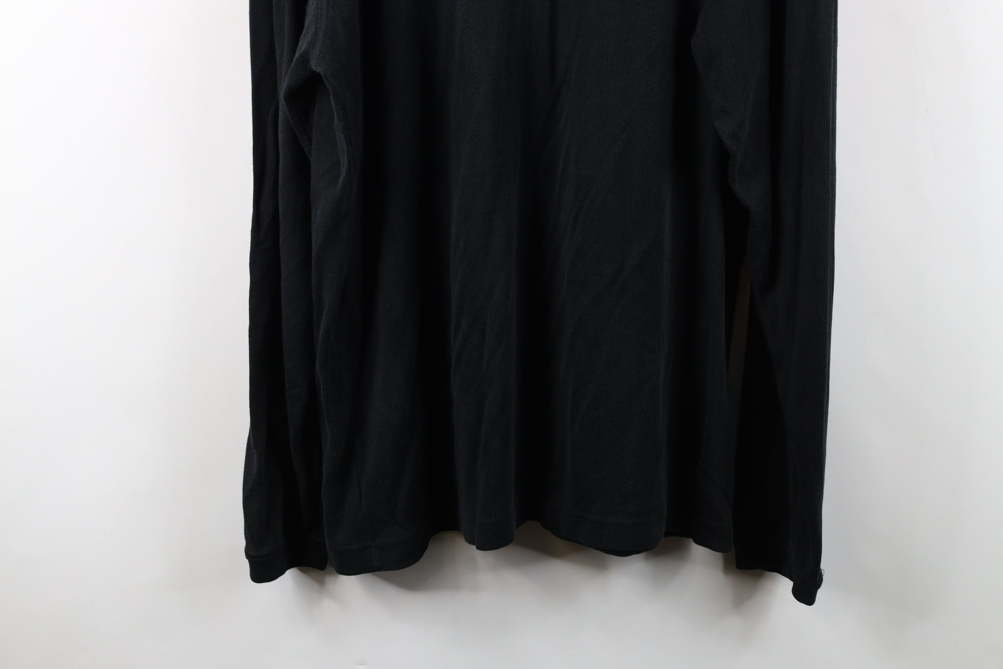 Vintage Vintage 90s Streetwear Gabardine Knit Mock Neck T-Shirt Size US XL / EU 56 / 4 - 13 Thumbnail