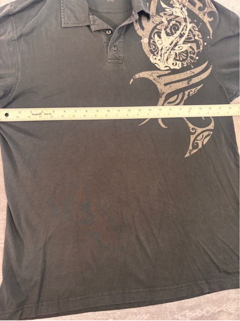 Other Men's Crazy Shirts Polo Shirt XL Black Graphic Print Size US XL / EU 56 / 4 - 2 Thumbnail