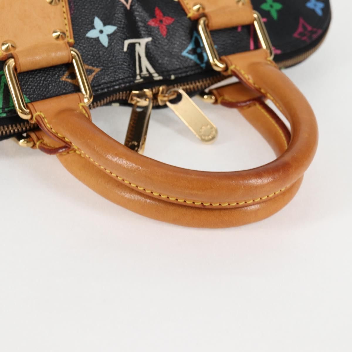 Louis Vuitton LOUIS VUITTON Monogram Multicolor Alma Hand Bag Black M92646 Size ONE SIZE - 7 Thumbnail
