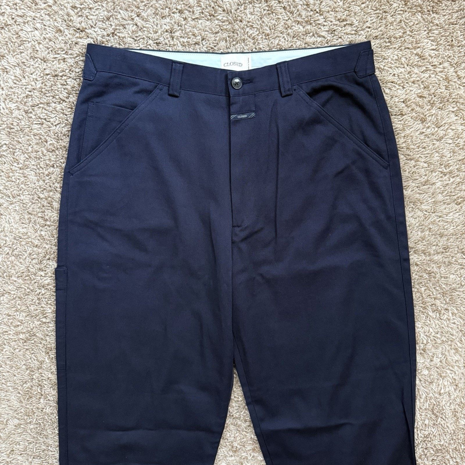 CLOSED CLOSED Navy Blue Tapered Cotton Officer Chino Dress Pants Size US 34 / EU 50 - 11 Thumbnail
