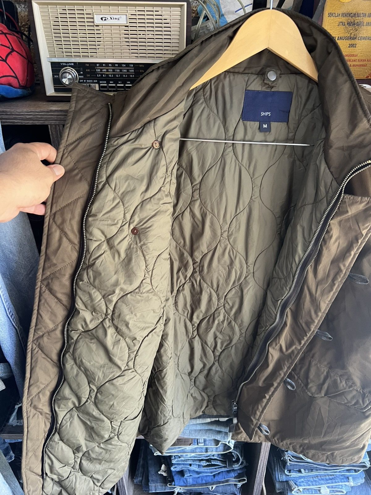 SHIPS 🔥Ships Double Zip Quilted Jacket Size US M / EU 48-50 / 2 - 10 Thumbnail
