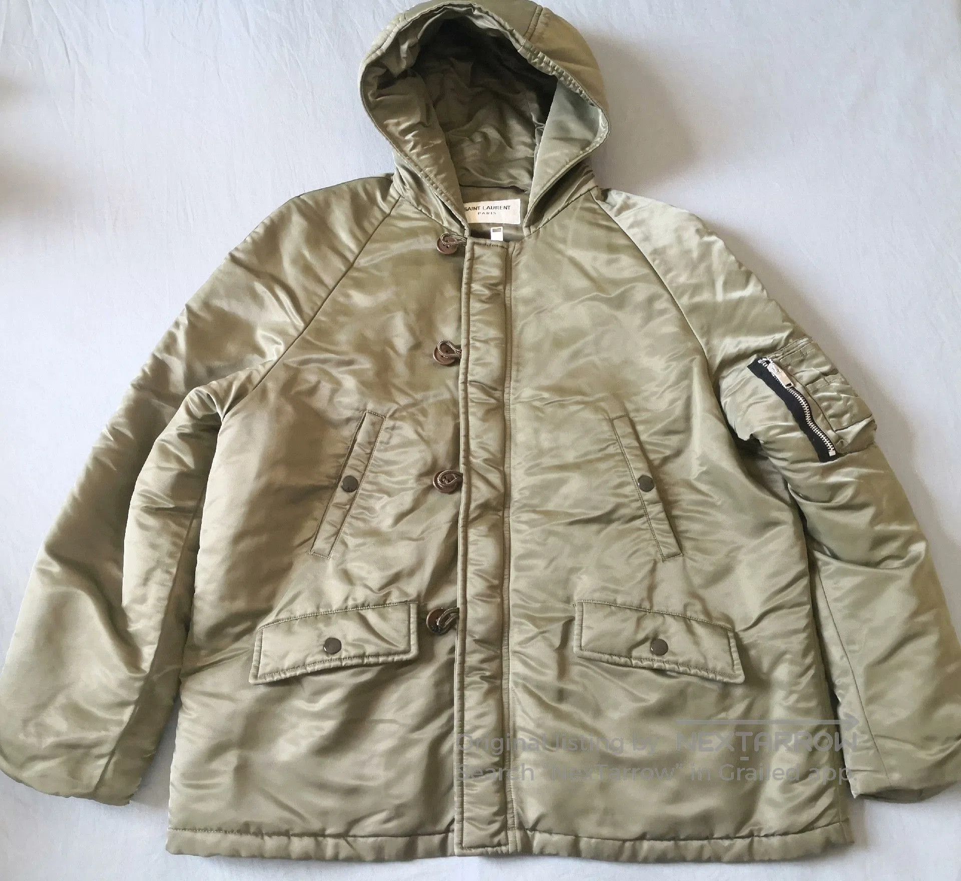 Saint Laurent Paris Saint Laurent MA1 Olive Green Padded Jacket. Size US M / EU 48-50 / 2 - 1 Thumbnail
