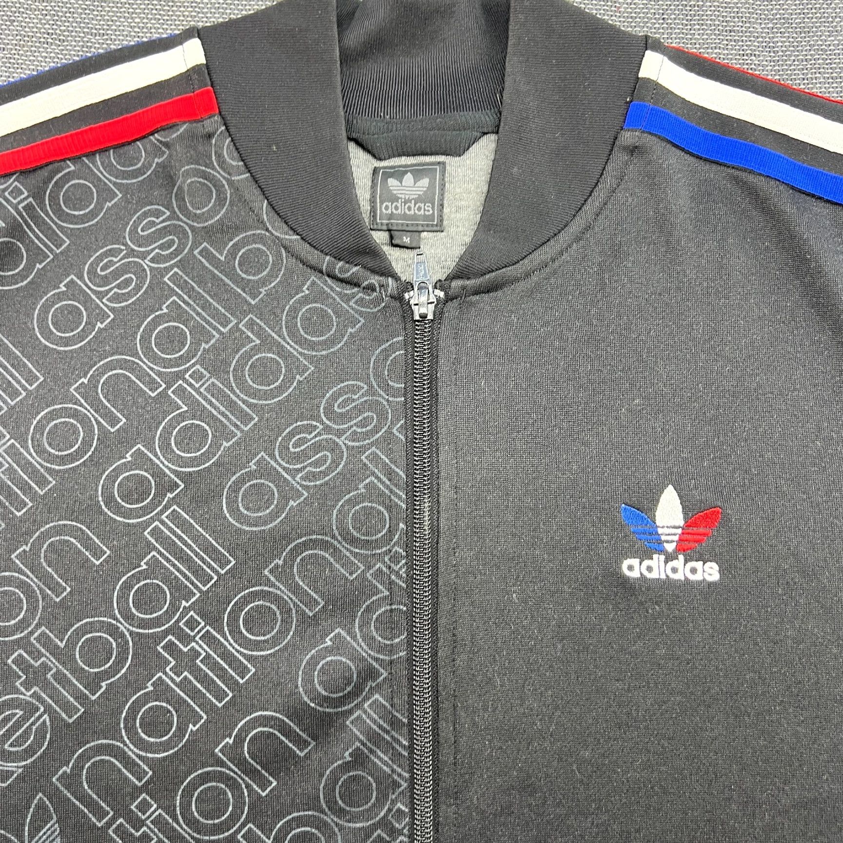 Adidas Adidas 2008 NBA Jacket Sz M Full Zip Black Track Big Logo Trefoil Spellout Rasta Mens Size US M / EU 48-50 / 2 - 5 Thumbnail