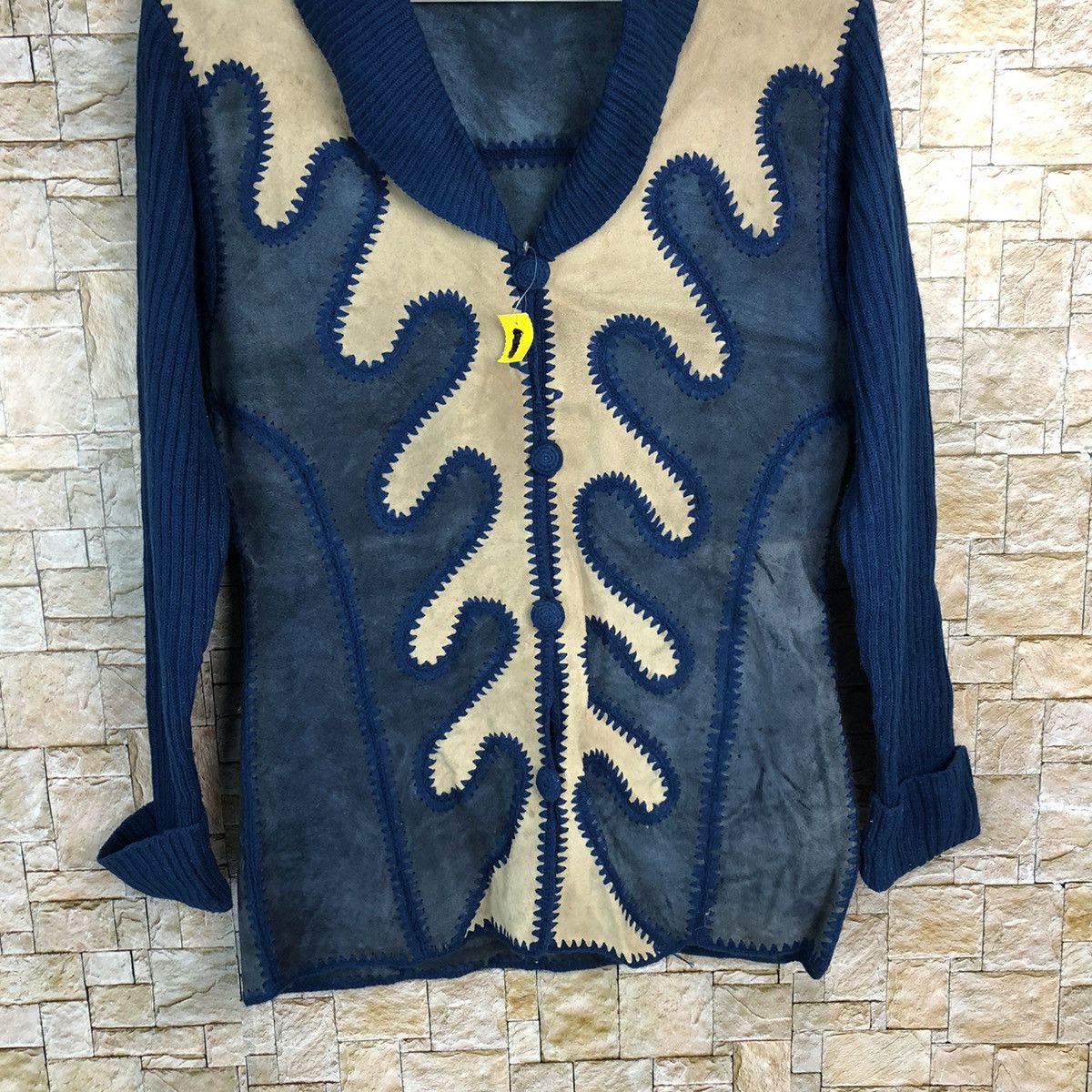 Japanese Brand DL art western cowboy vintage leather cardigan shirt #A310 Size S / US 4 / IT 40 - 3 Thumbnail