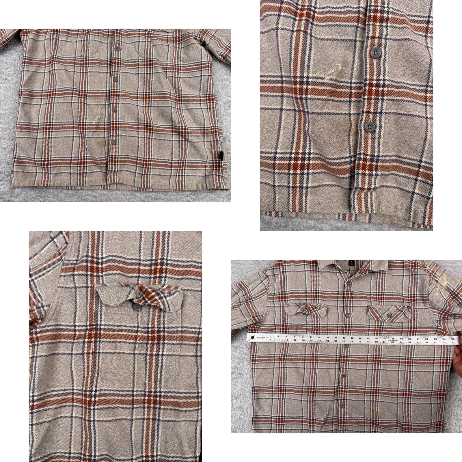 Patagonia Patagonia Shirt Mens Regular XL Gray Plaid Cotton Long Sleeve Button-Up Fjord Flannel - Lightweight Fjord Flannel - Classic Casual Shirt Size US XL / EU 56 / 4 - 8 Thumbnail