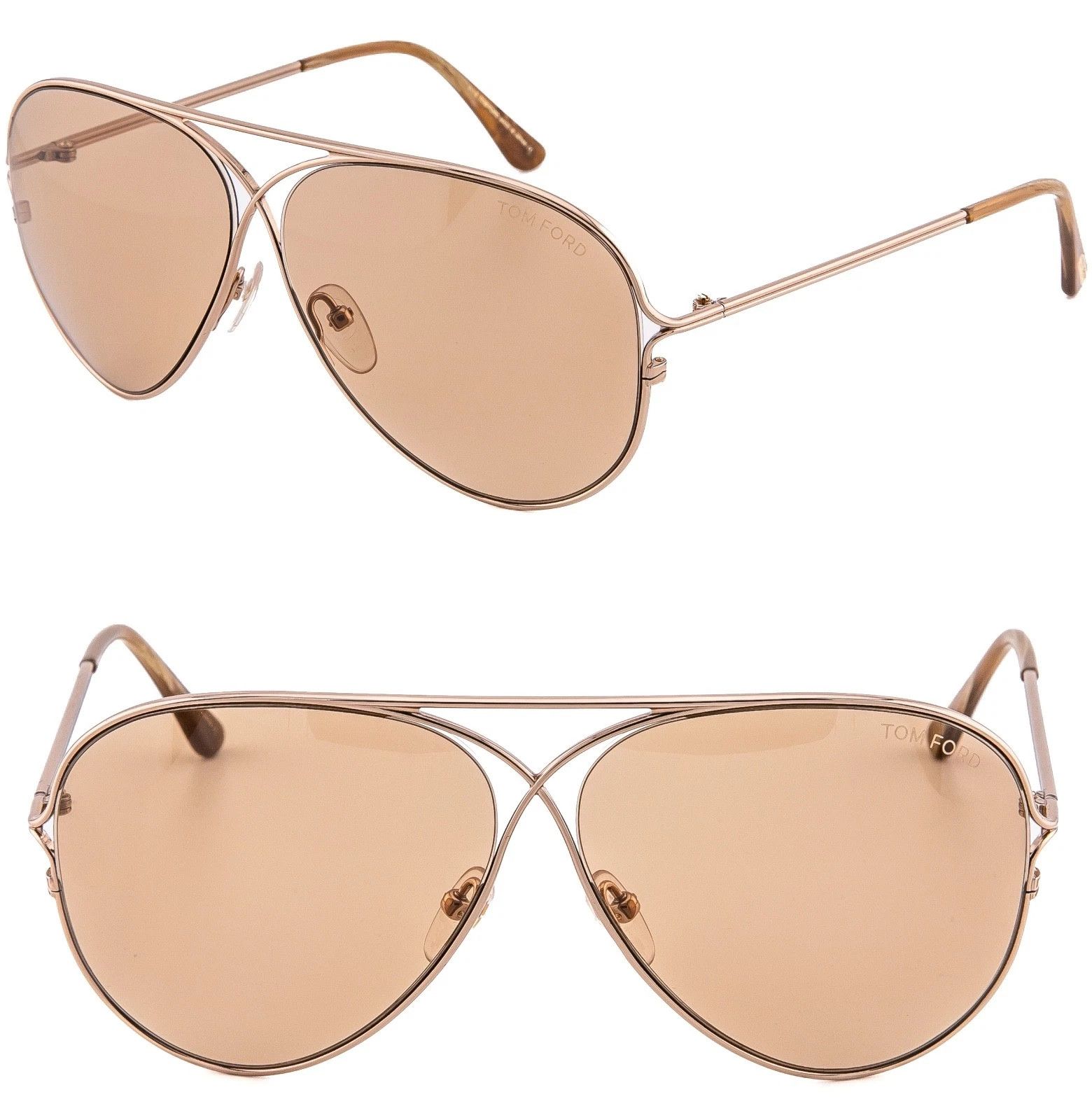Tom Ford TOM FORD TOM N4 28E Rose Gold Sunglasses FT0488 0488 Size ONE SIZE - 1 Thumbnail