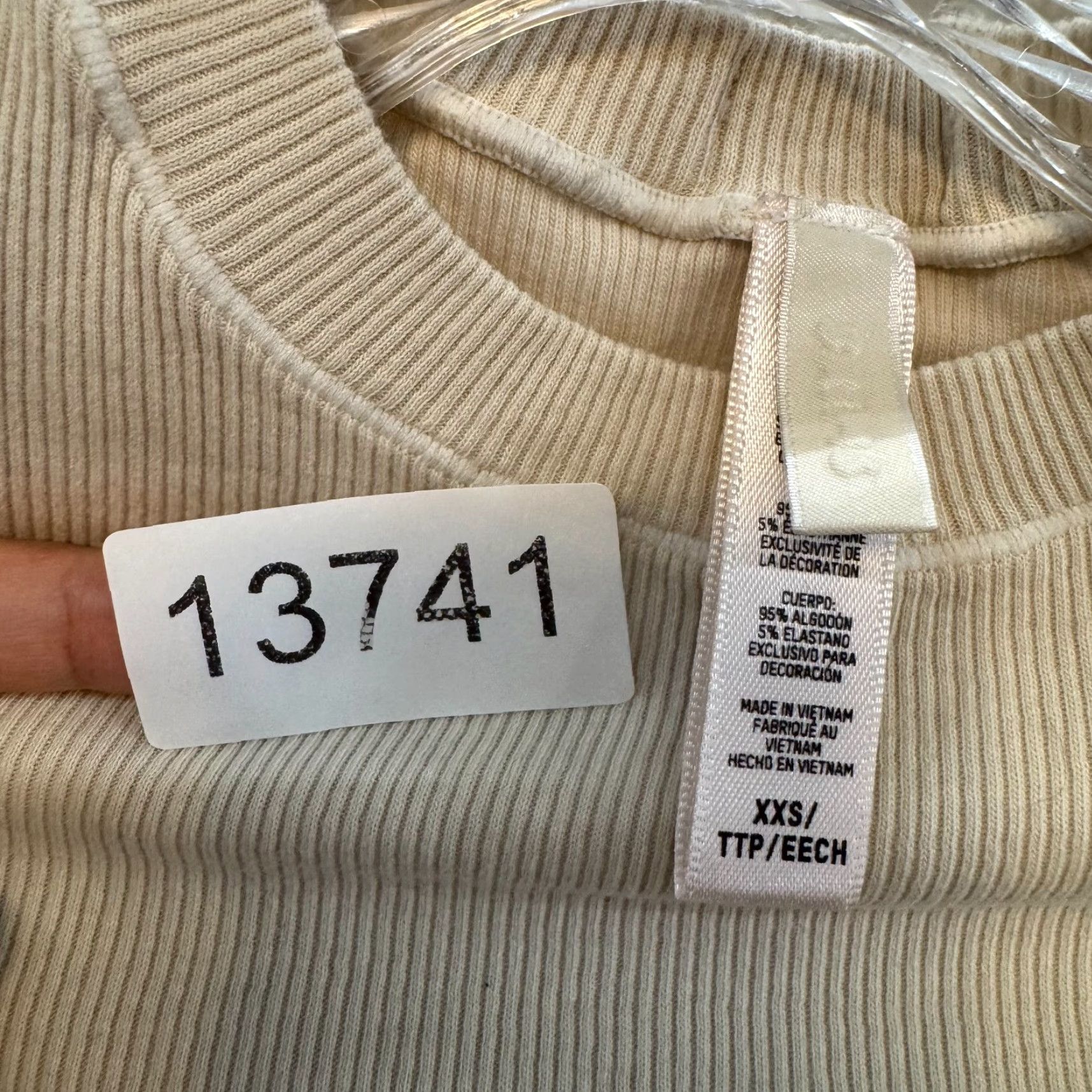 SKIMS VINTAGE SKIMS Cotton Rib T-Shirt Beige XS XS Size XS / US 0-2 / IT 36-38 - 7 Thumbnail