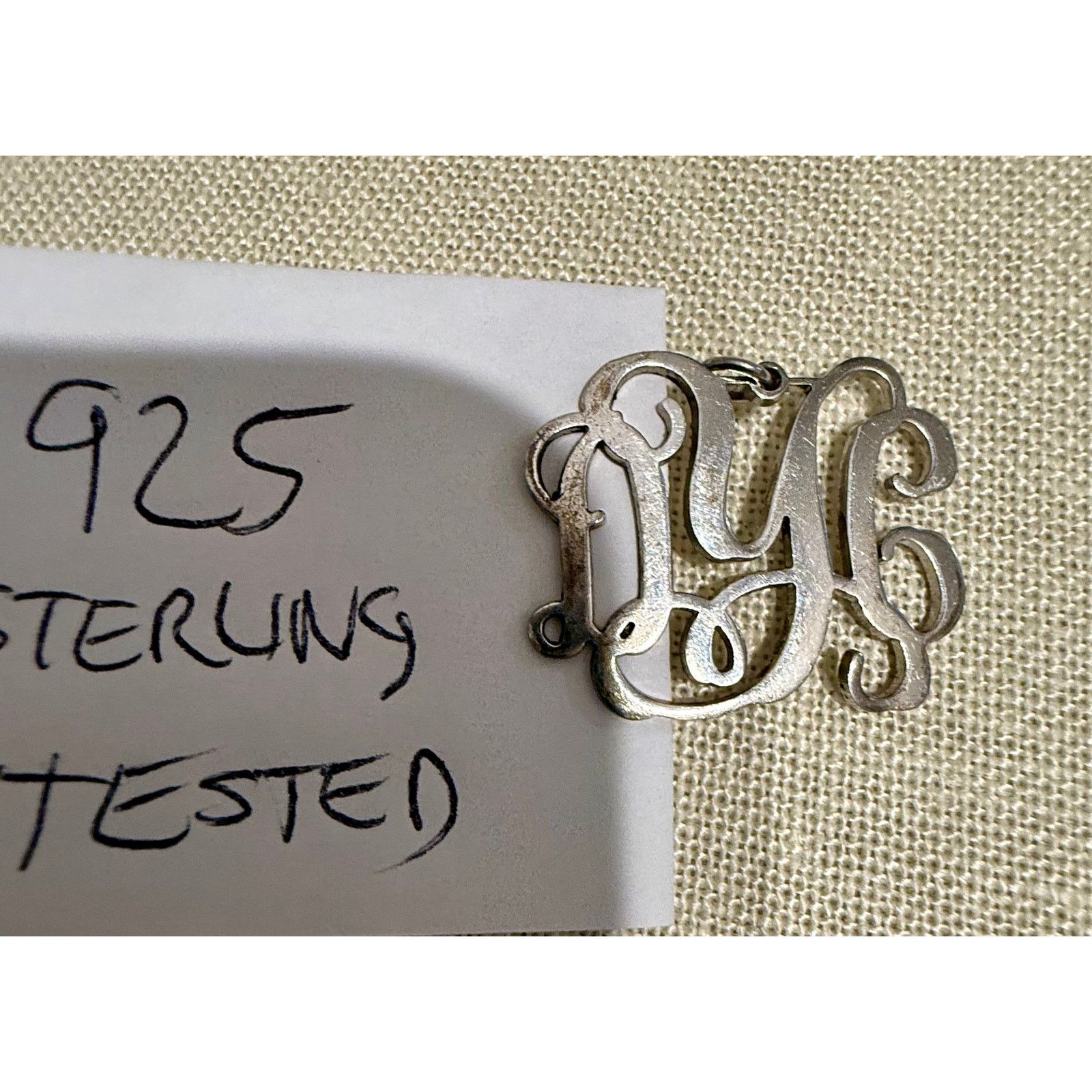 Other Vintage Monogram Sterling Silver 925 Pendant Authentic Size ONE SIZE - 6 Thumbnail