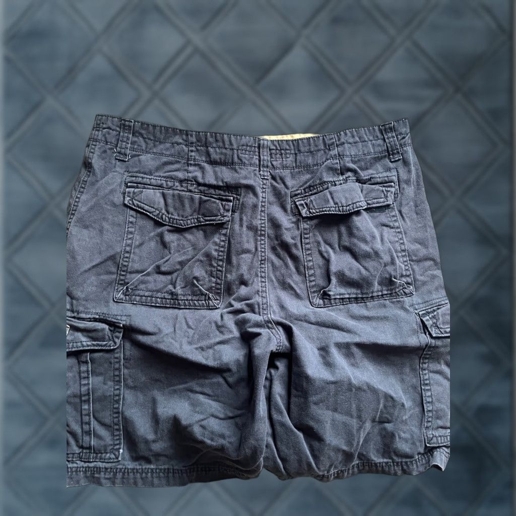 Vintage UNIONBAY Men 38 Cargo Shorts Navy Blue Stretch Flat Front Casual Heavy Size US 38 / EU 54 - 1 Thumbnail