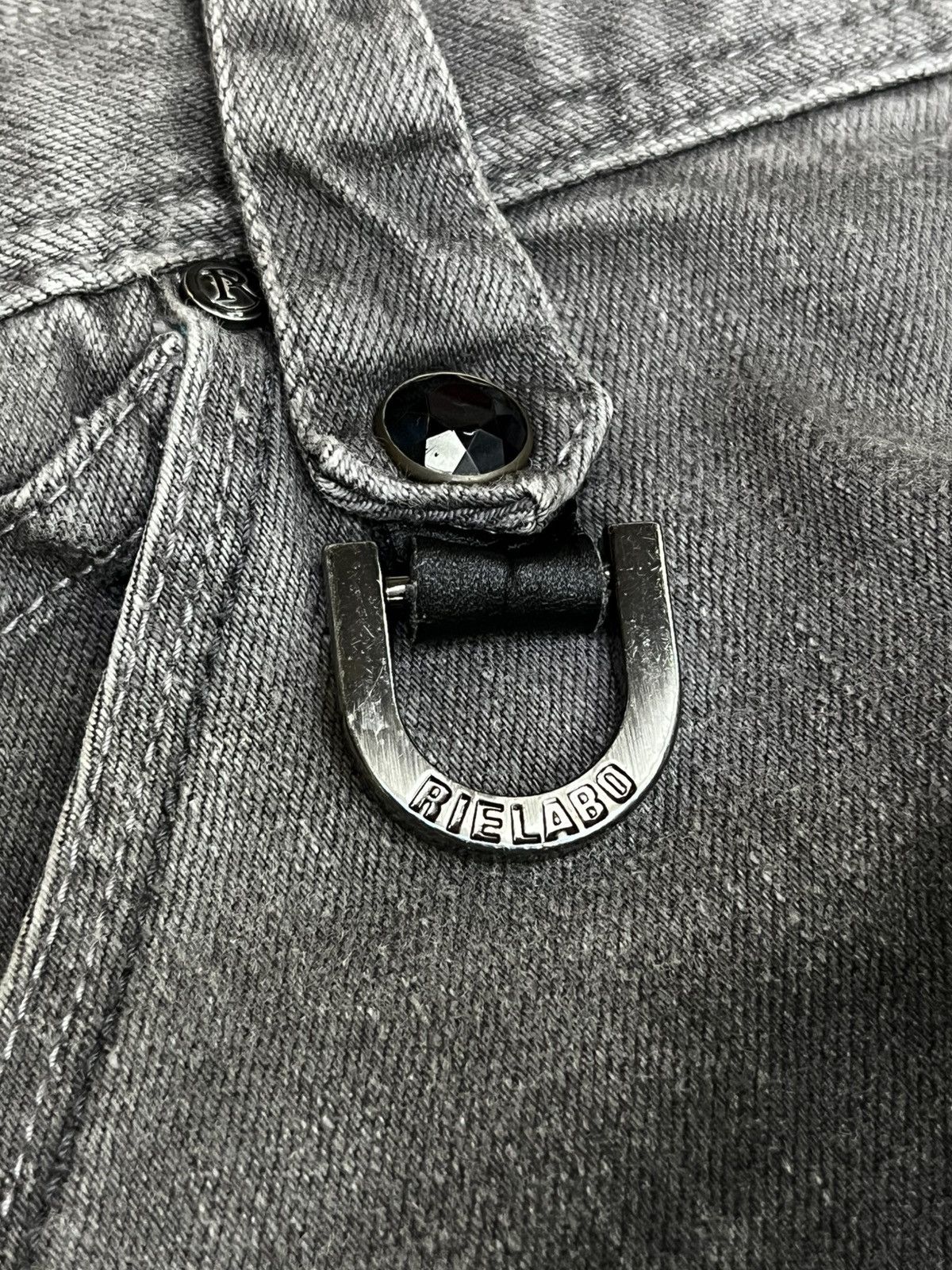 Nicole Club Nicole Japan Charcoal Gray Flare Stretch Denim Harajuku Punk Size US 31 - 10 Thumbnail