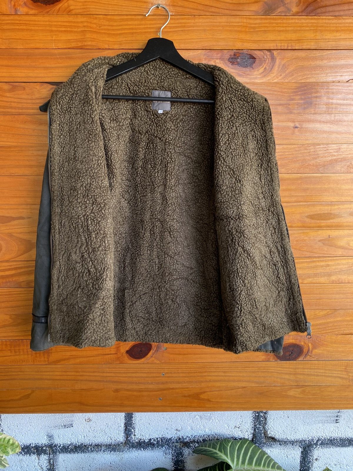 Japanese Brand Rattle Trap Sherpa Lined Olive Green Jacket Biker Winter Size US M / EU 48-50 / 2 - 10 Thumbnail