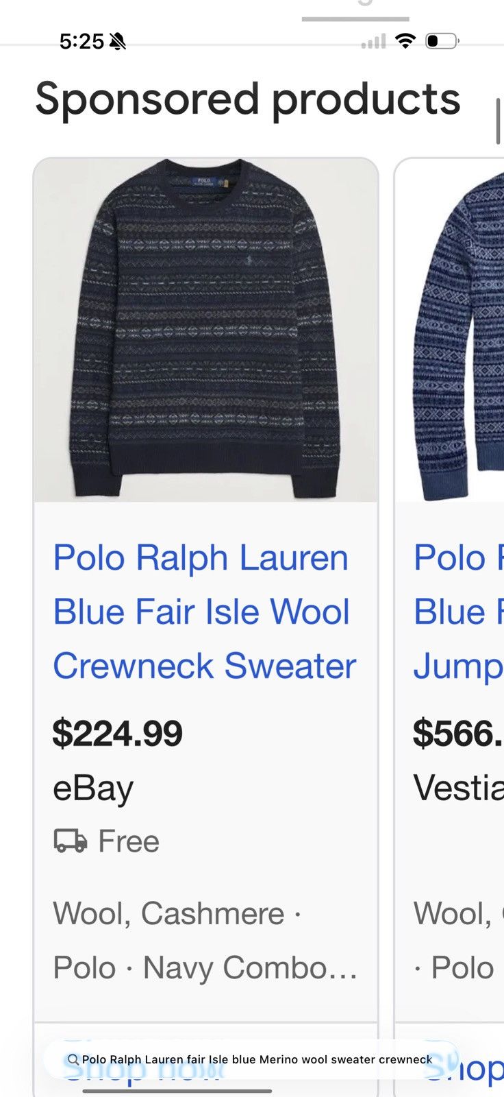 Polo Ralph Lauren Fair Isle Wool Crewneck Sweater Size US M / EU 48-50 / 2 - 5 Thumbnail