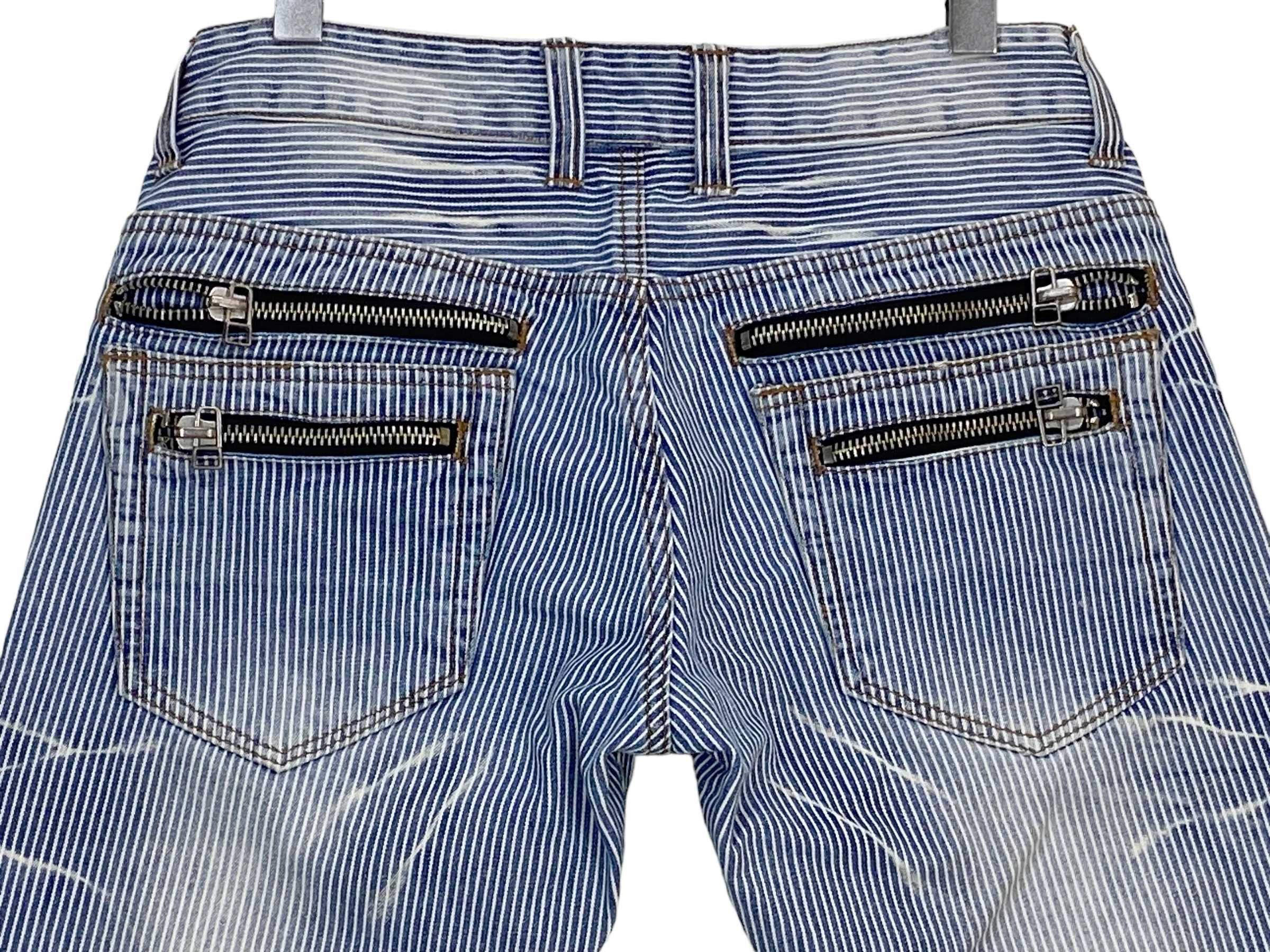 Japanese Brand Root Three Jeans Stripes Hickory Japanese Brand Pants Size US 31 - 5 Thumbnail