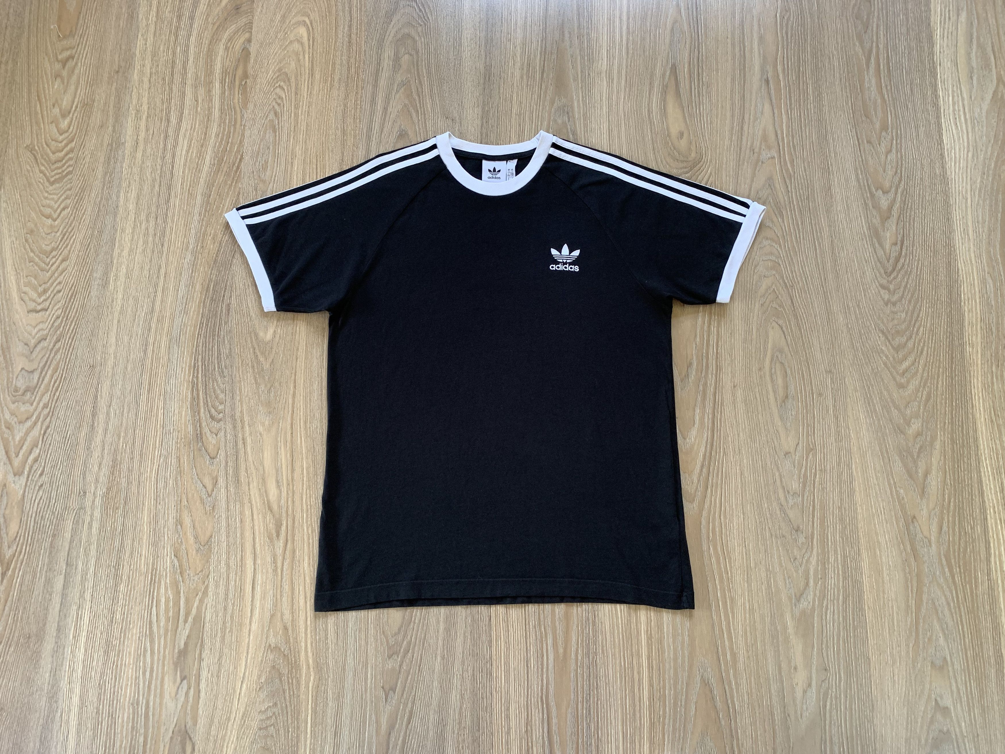Adidas Adidas Black Cotton T Shirt Size US L / EU 52-54 / 3 - 1 Thumbnail