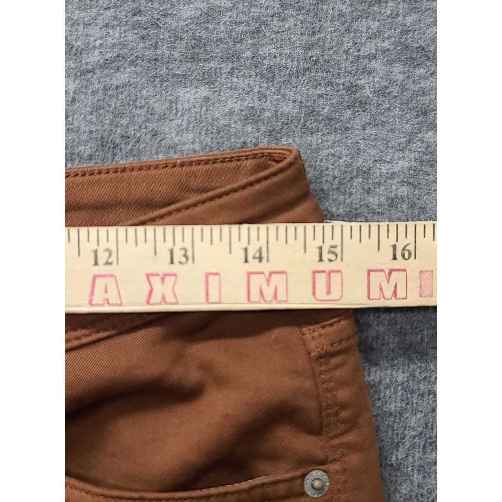 Vintage DU/ER Pants Mens 28x29 Relaxed Fit Tapered Leg Chino Twill Brown with Pockets Size US 28 / EU 44 - 4 Thumbnail