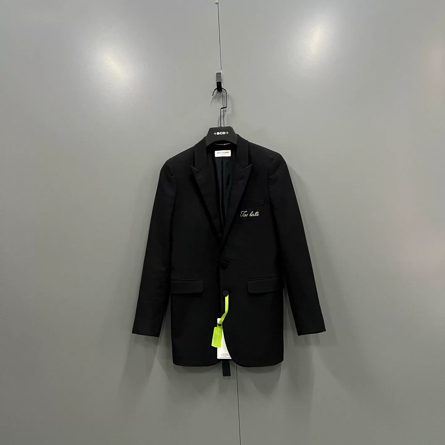 Saint Laurent Paris Saint Laurent Black Gold Thread Lapel Blazer Size US M / EU 48-50 / 2 - 1 Thumbnail