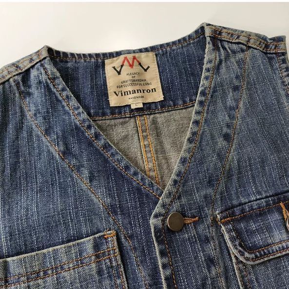 Other Vintage Style Denim Utility Vest Size US M / EU 48-50 / 2 - 2 Thumbnail