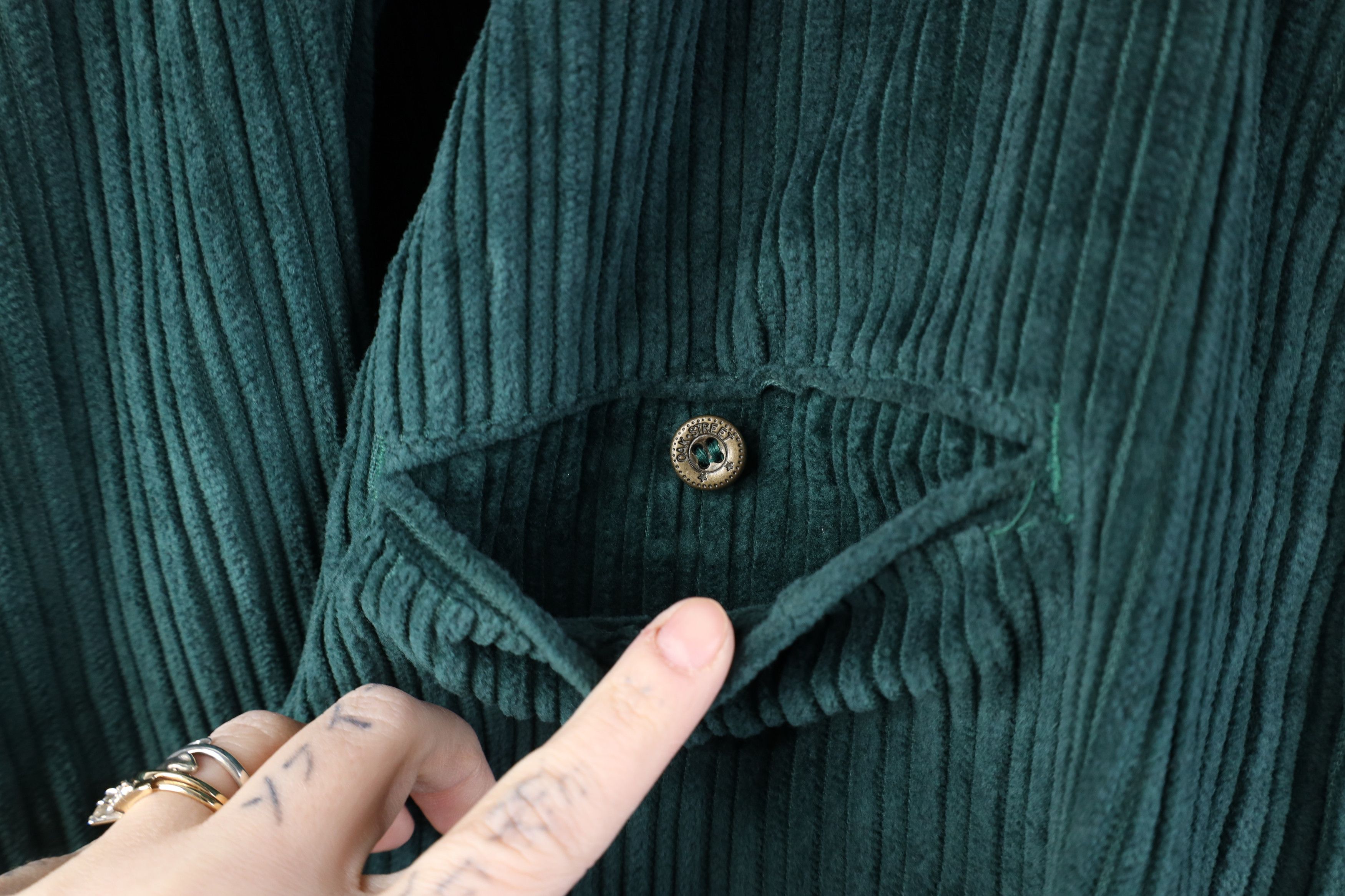 Vintage Deadstock Vintage 90s Streetwear Collared Button Shirt Green Size US XL / EU 56 / 4 - 7 Thumbnail