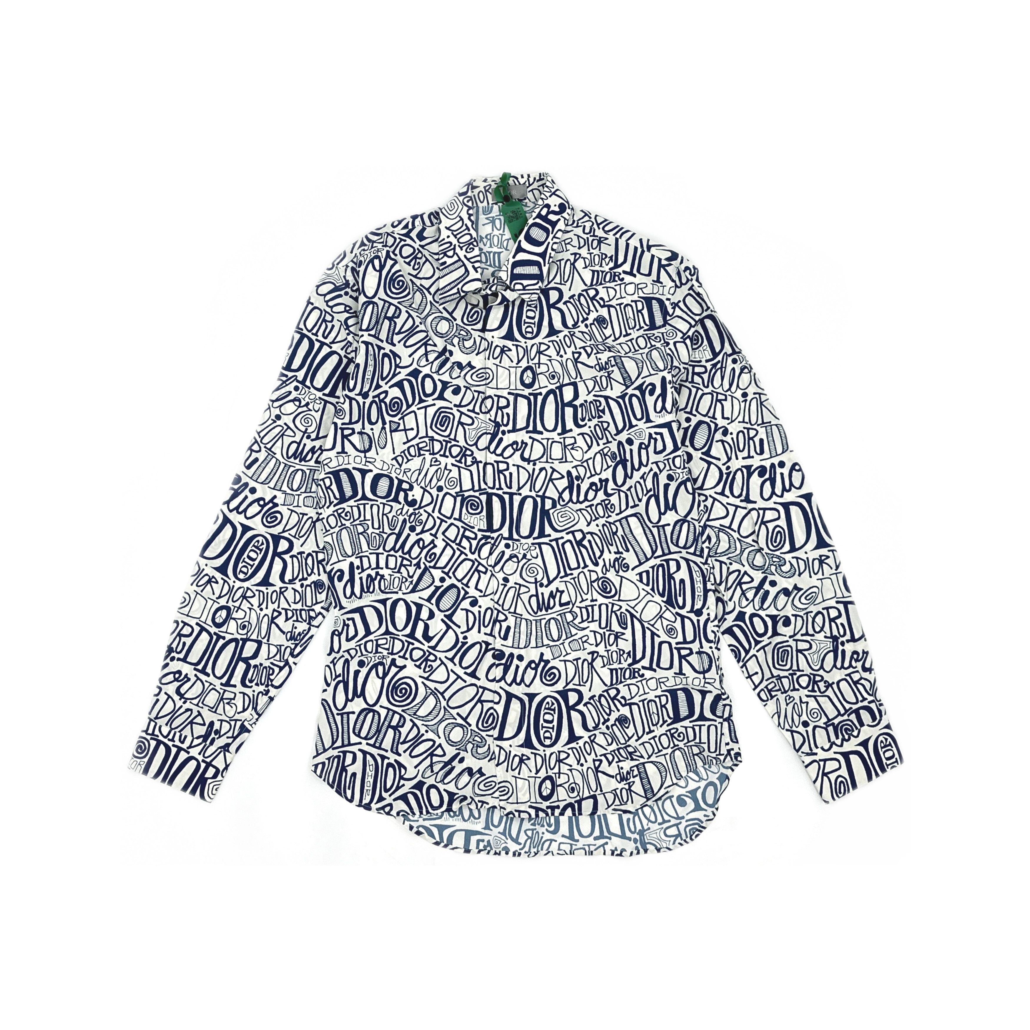 Dior Dior x Shawn Logo Print Shirt Size M Size US M / EU 48-50 / 2 - 1 Thumbnail