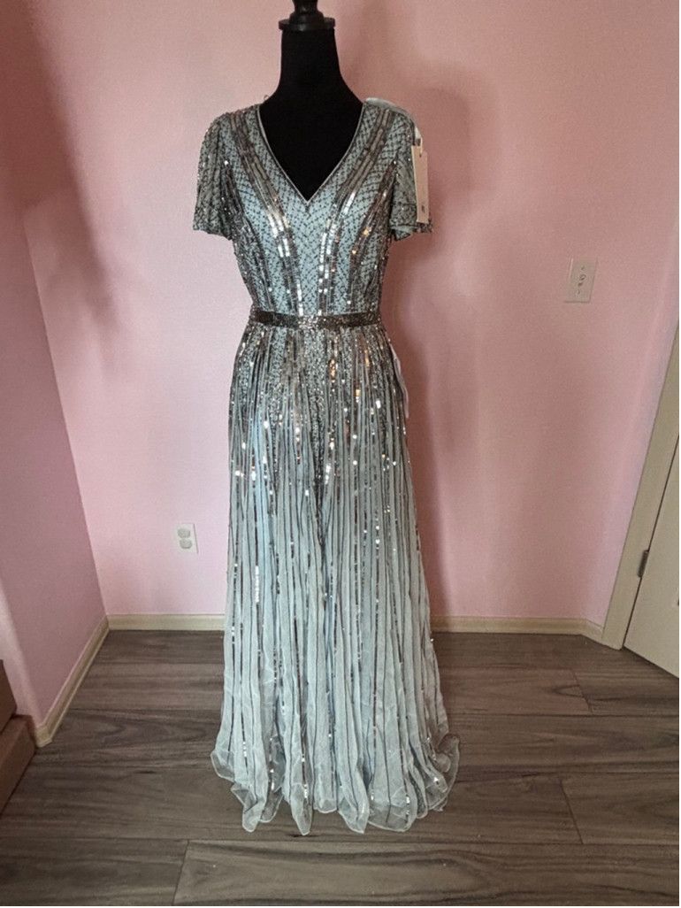 Mac Duggal Women's Mac Duggal Dress, Silver, Size 2 Size XS / US 0-2 / IT 36-38 - 4 Thumbnail