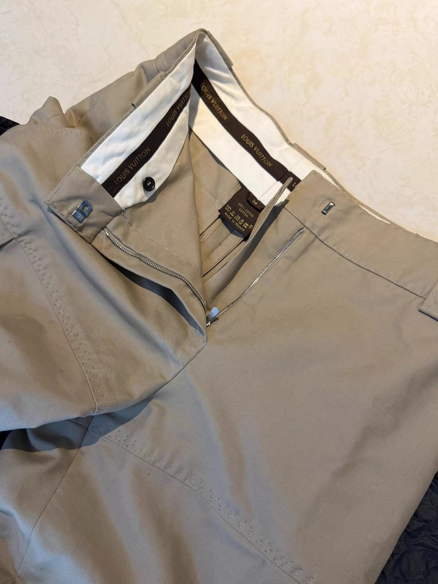Louis Vuitton LV Multi-Pocket Utility Wide-Leg Pants Beige/Khaki 36 Size 25" / US 0 / IT 36 - 3 Thumbnail