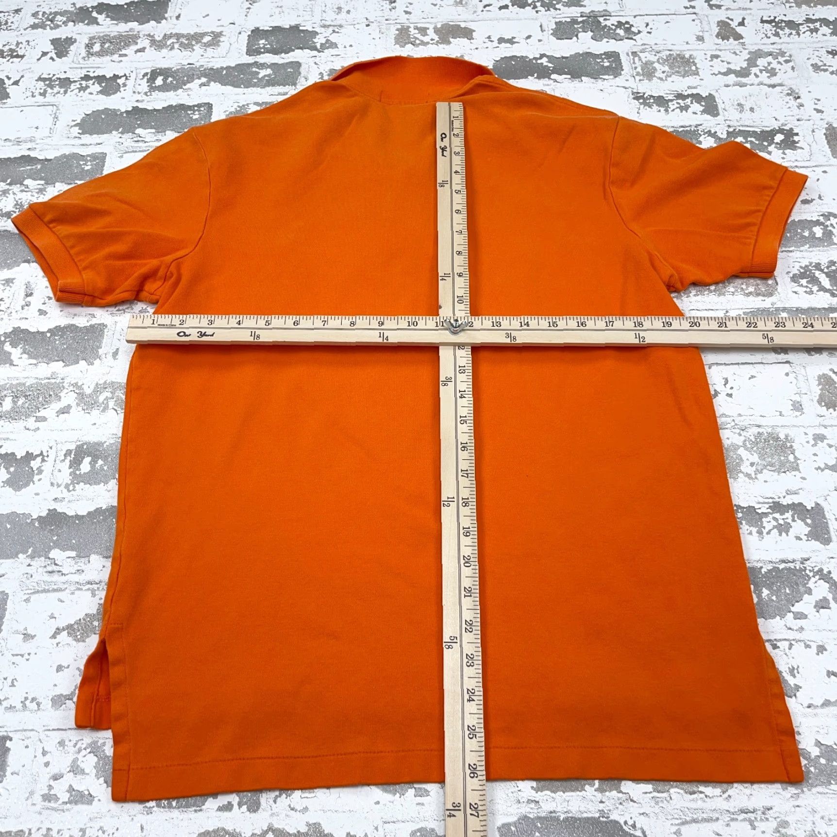 Polo Ralph Lauren VINTAGE Polo Ralph Lauren Polo Shirt Men Medium Orange Solid Logo 90s Classic Preppy Golf Pony Size US M / EU 48-50 / 2 - 7 Thumbnail